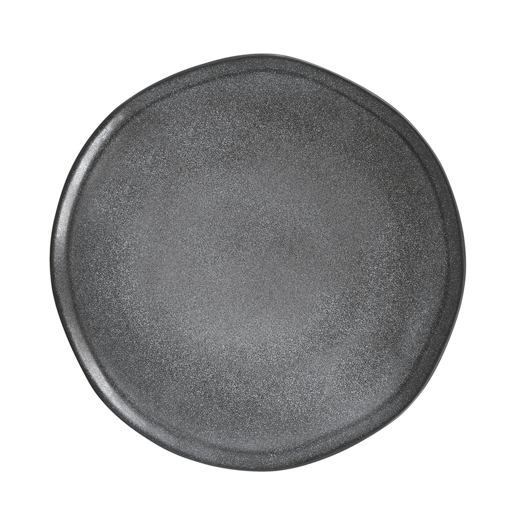 Set de 4 assiettes plates Ø 26,5 cm en grès ESSENTIAL DARK GREY Easy life vista0