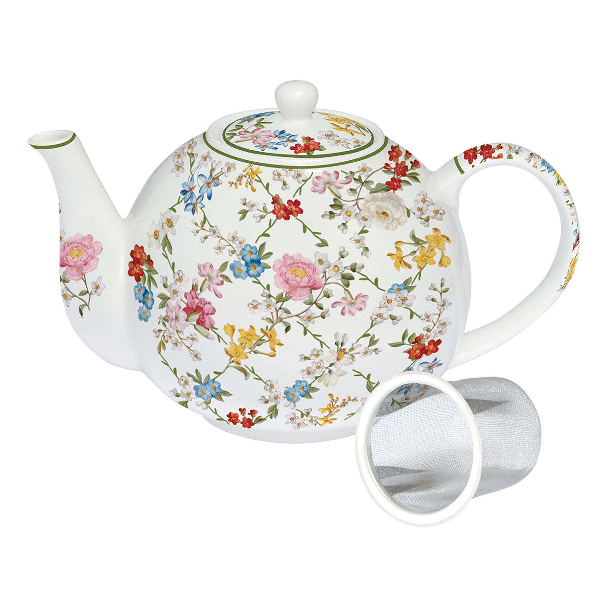 Théière de 1 L en porcelaine avec infuseur GARDEN DREAMS Easy life vista0