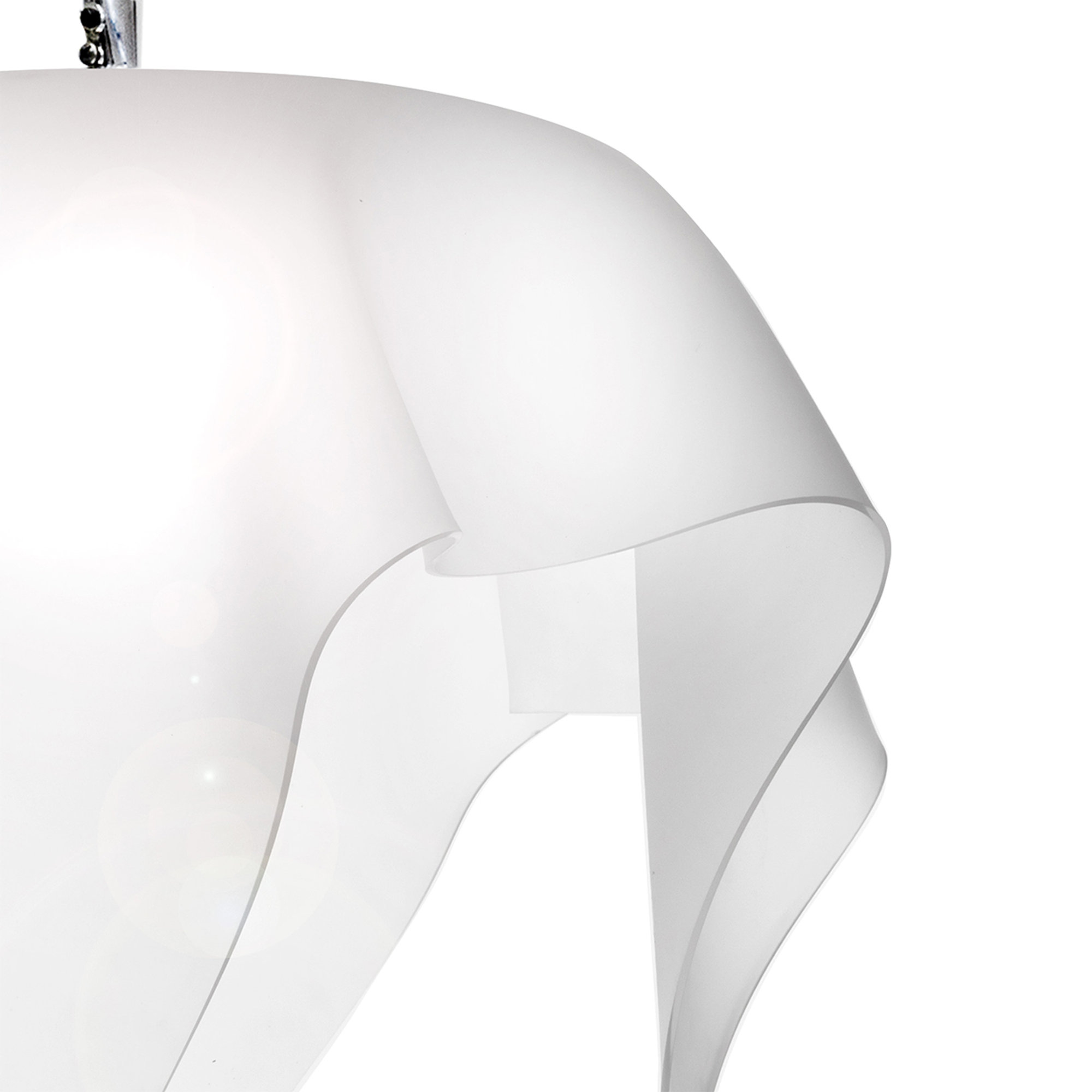 Drappeggi lampadario big bianco satinato Iplex vista1