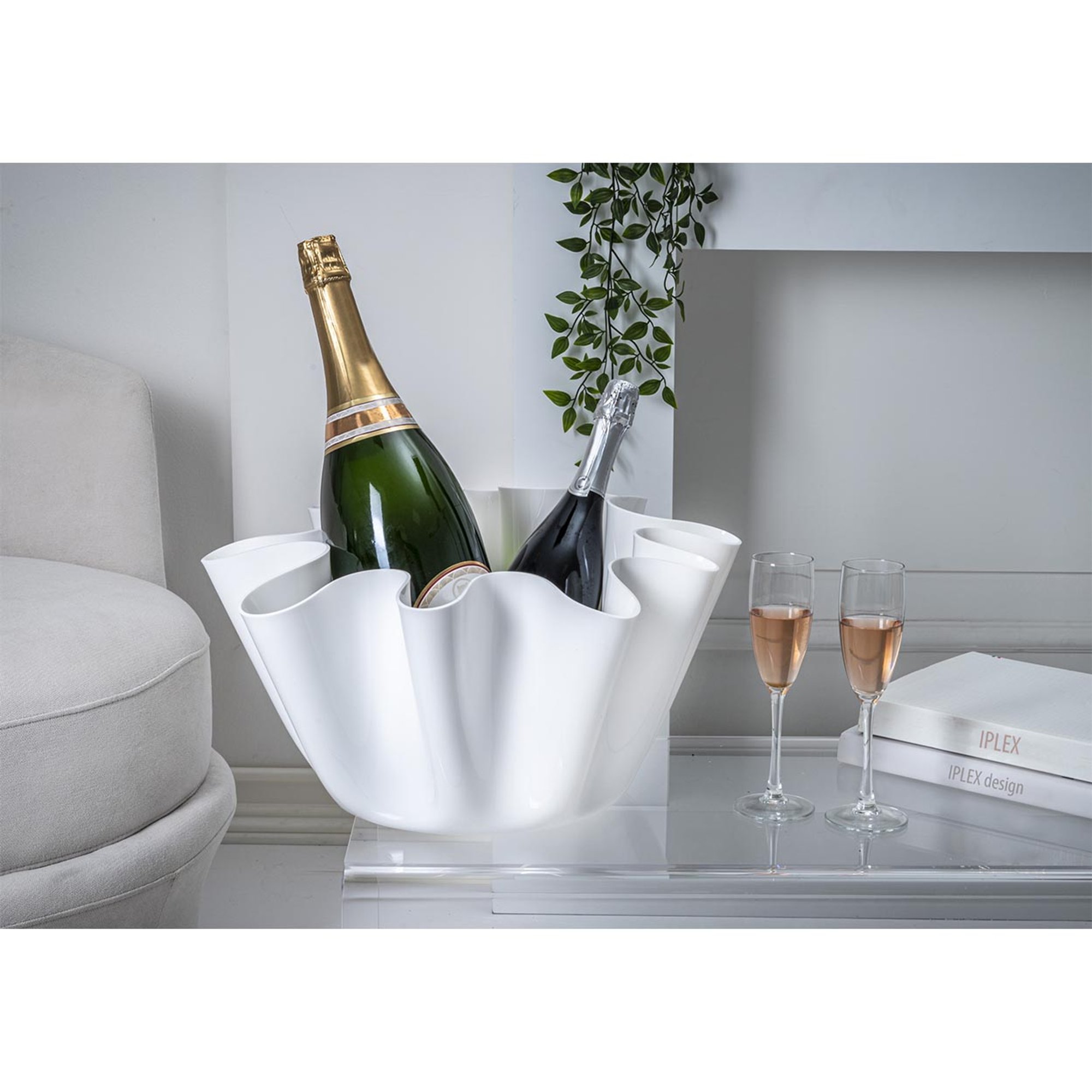Drappeggi vaso grande bianco Iplex vista1