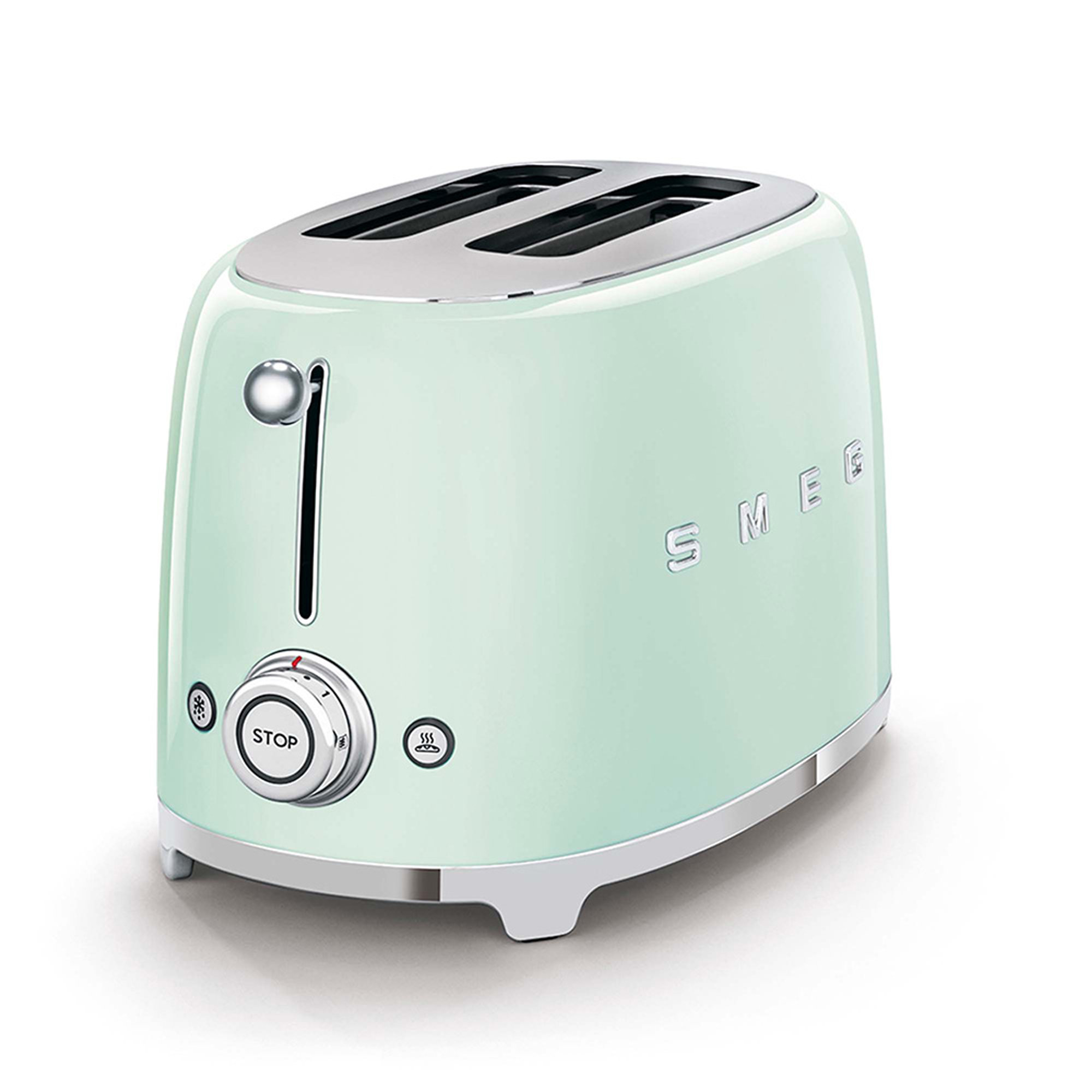 Smeg Tostapane 50's Style – Verde Pastello LUCIDO 2x2 – TSF01PGEU smeg vista1