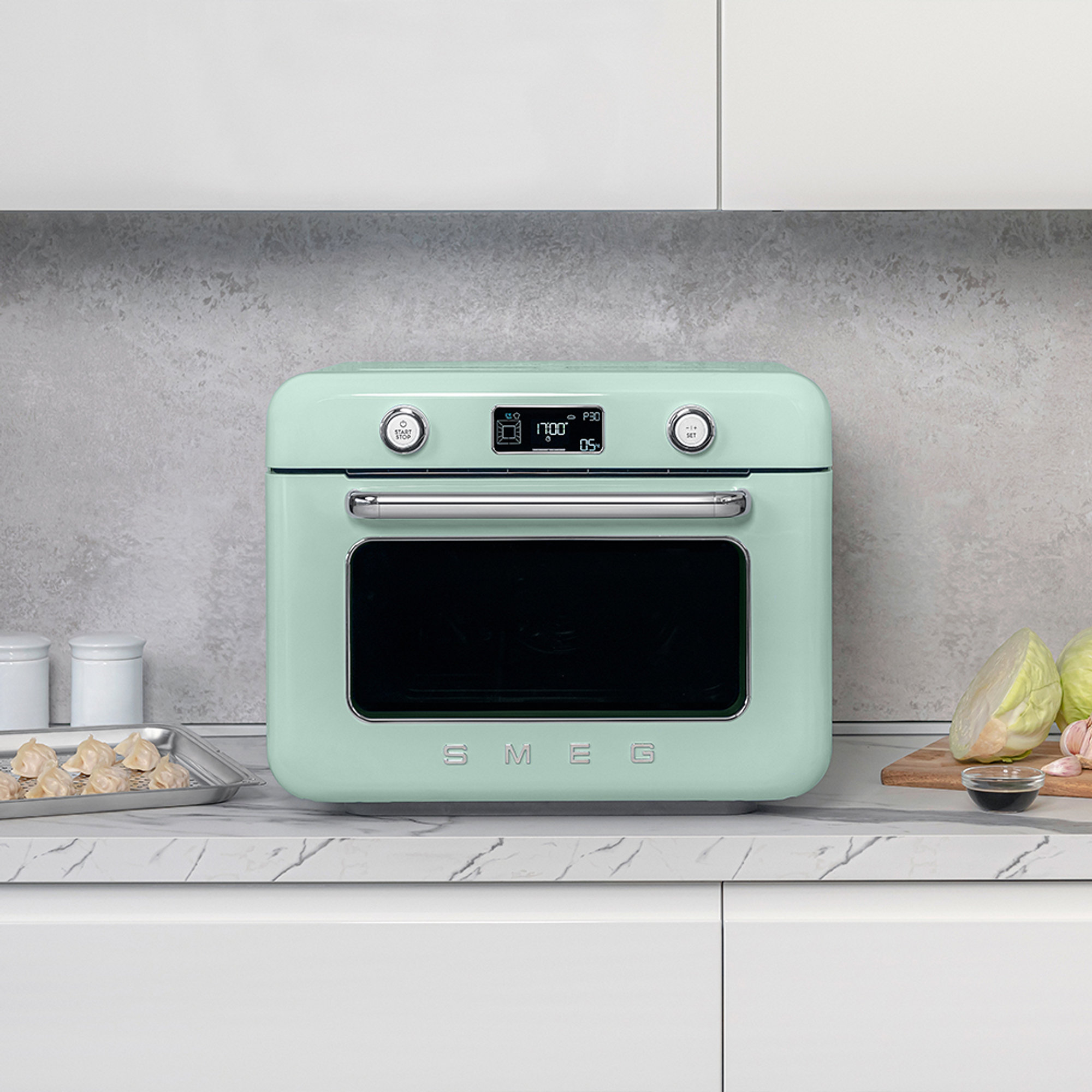 Smeg Forno combinato a vapore da appoggio 50's Style - Verde Pastello - COF01PGEU smeg vista5