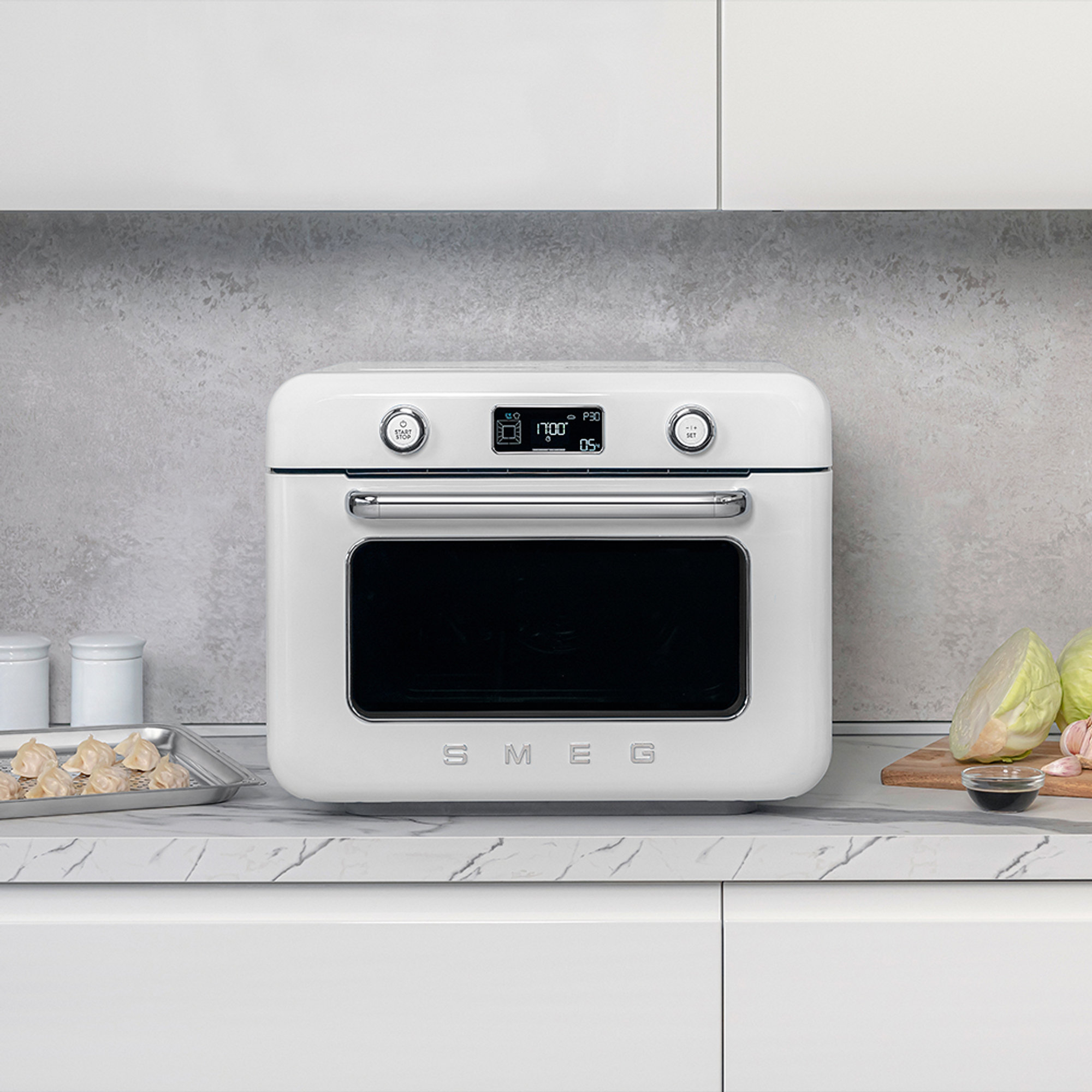 Smeg Forno combinato a vapore da appoggio 50's Style - Bianco - COF01WHEU smeg vista5