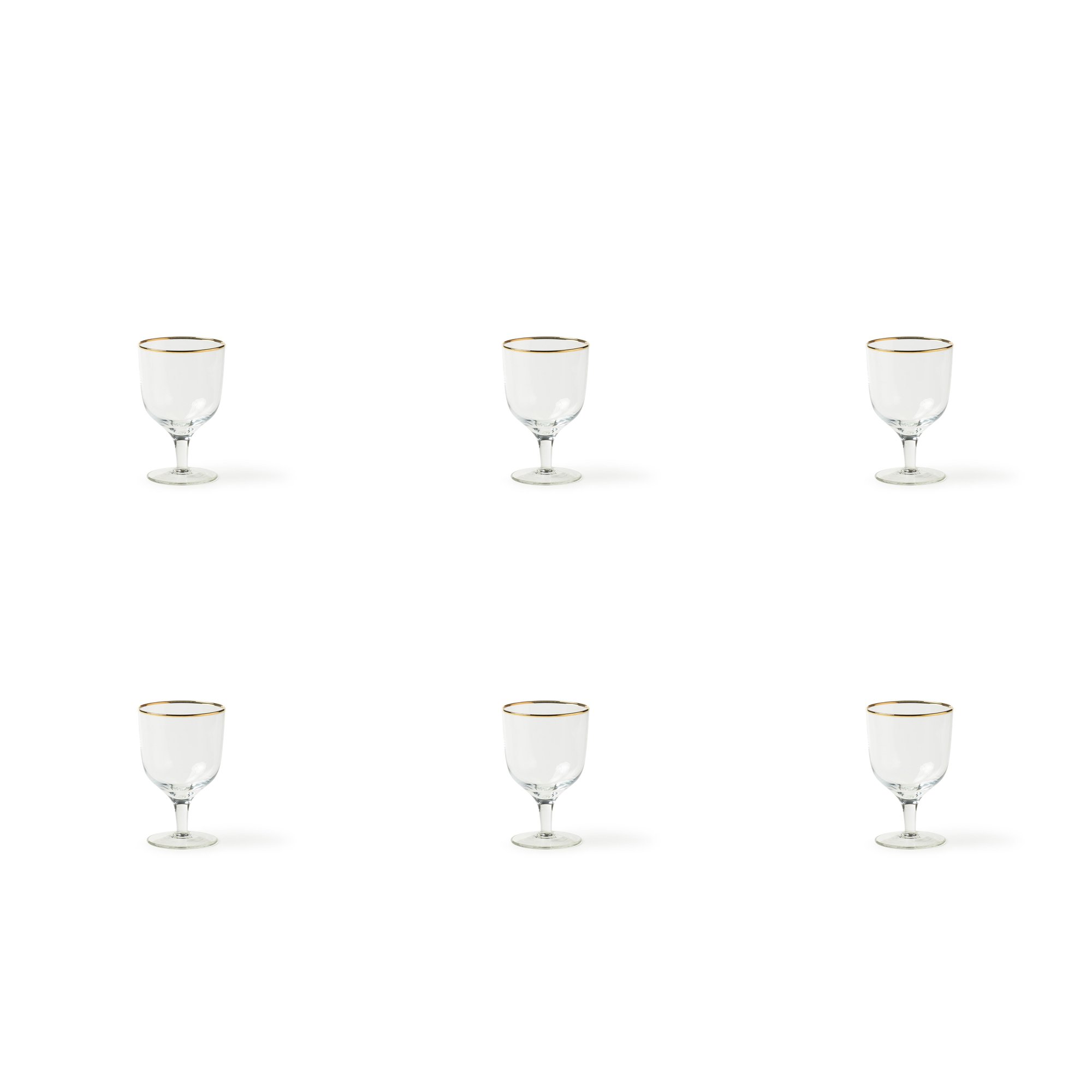 Set 6 Bicc Vino H.13,3 Filo Oro Cipria Dec00052 Bitossi Home vista1
