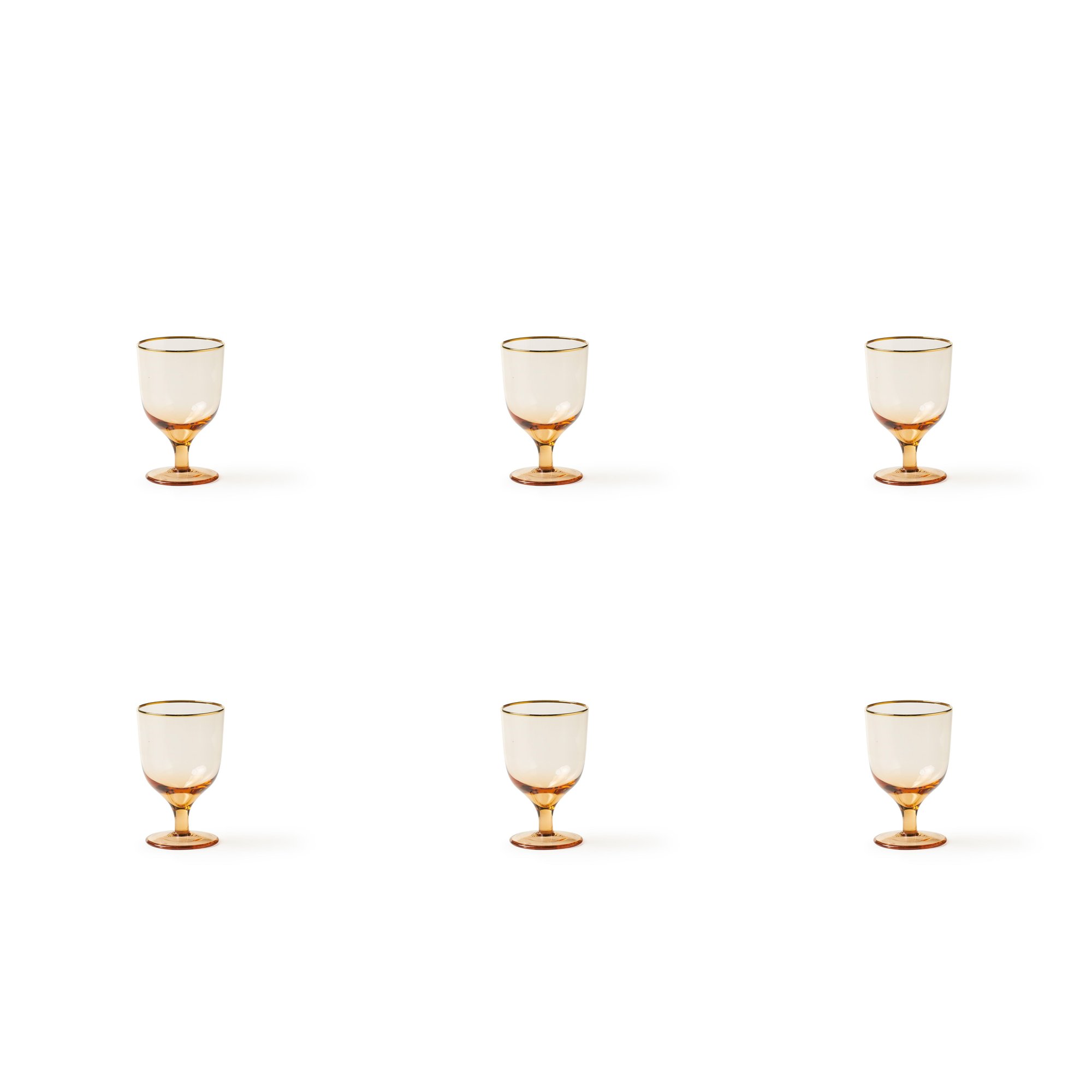 Set 6 Bicc Acqua H.11,4 Filo Oro Cipria Dec00051 Bitossi Home vista1