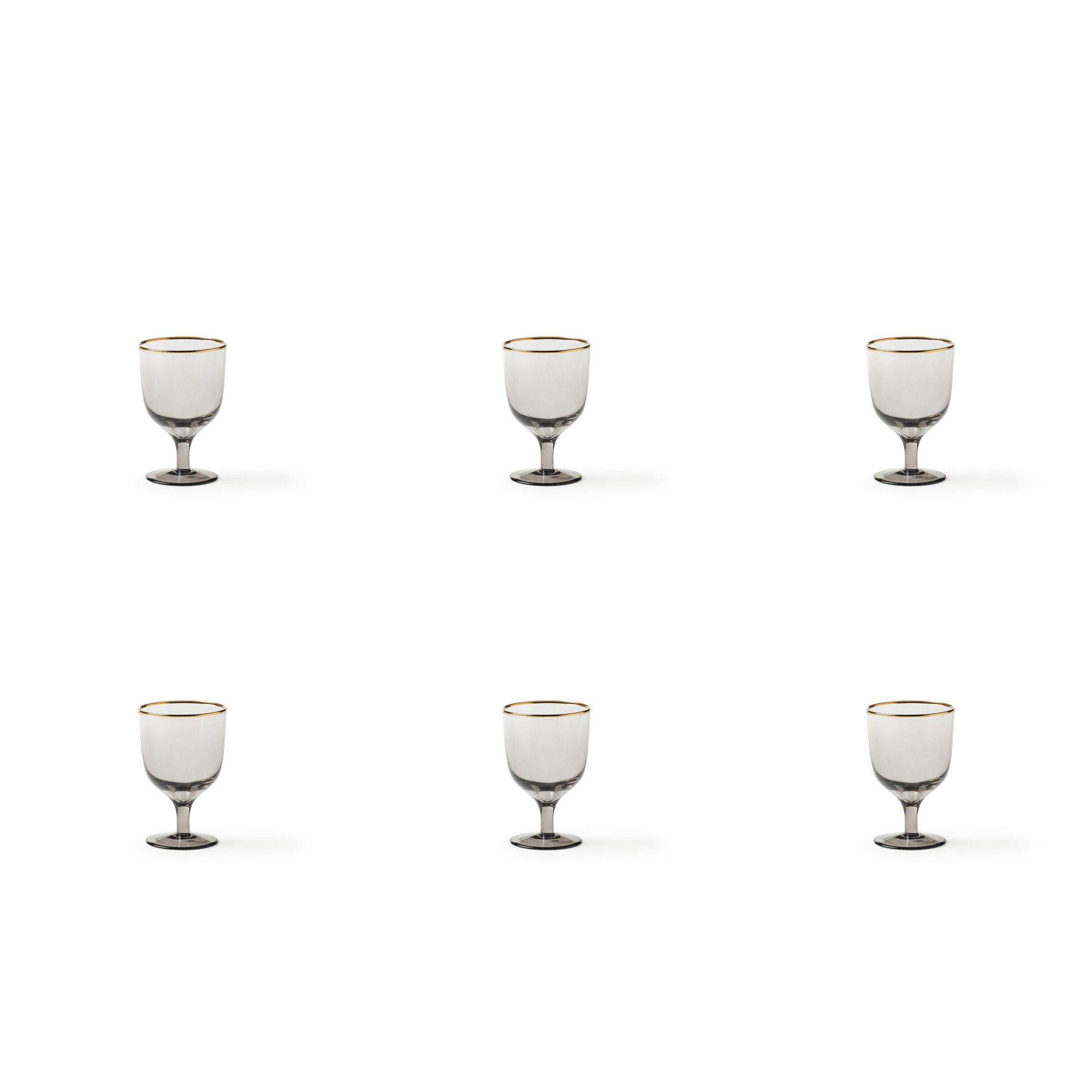 Set 6 Bicc Acqua H.11,4 Filo Oro Grigio Dec00101 Bitossi Home vista1
