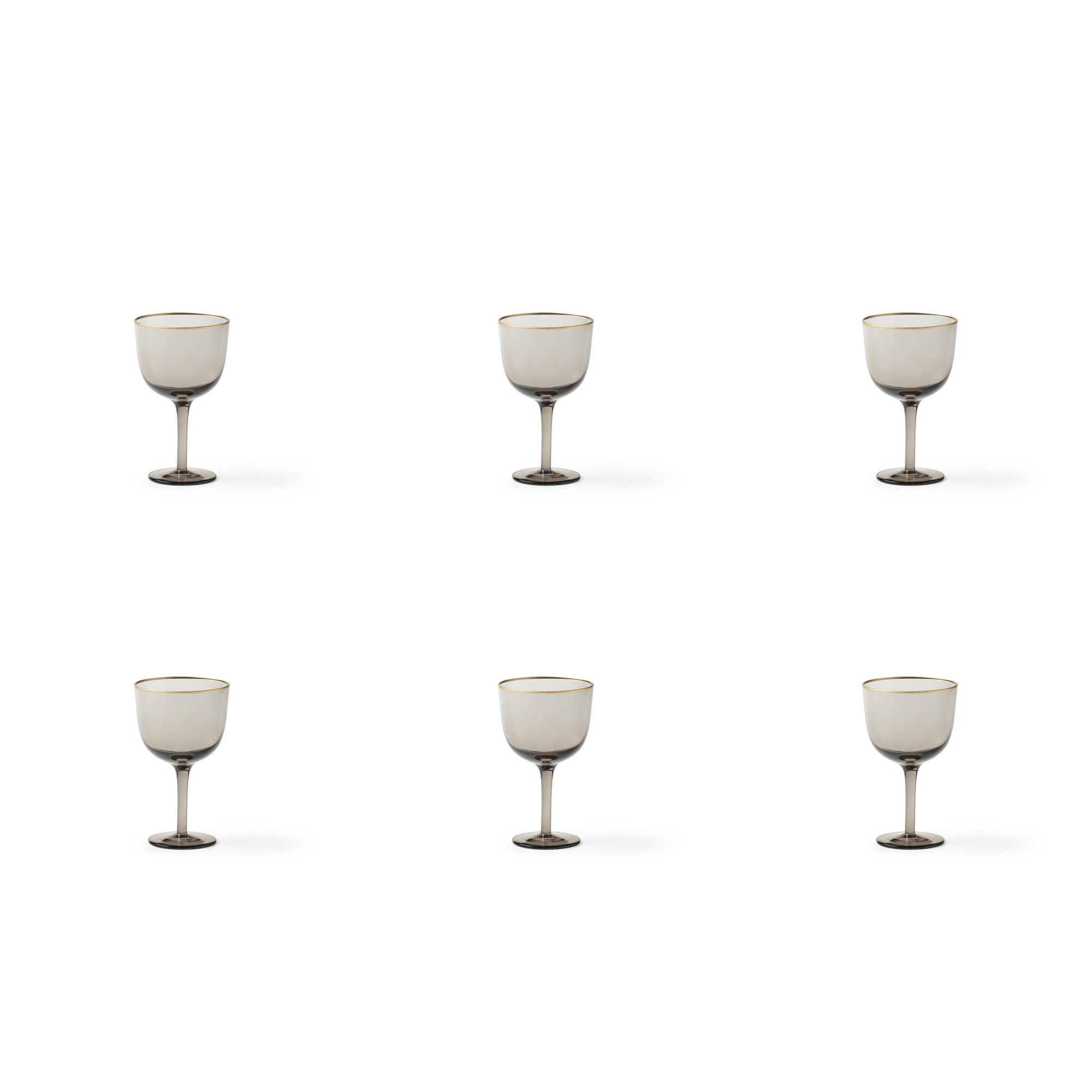 Set 6 Bicc Vino H.13,3 Filo Oro Grigio Dec00102 Bitossi Home vista1