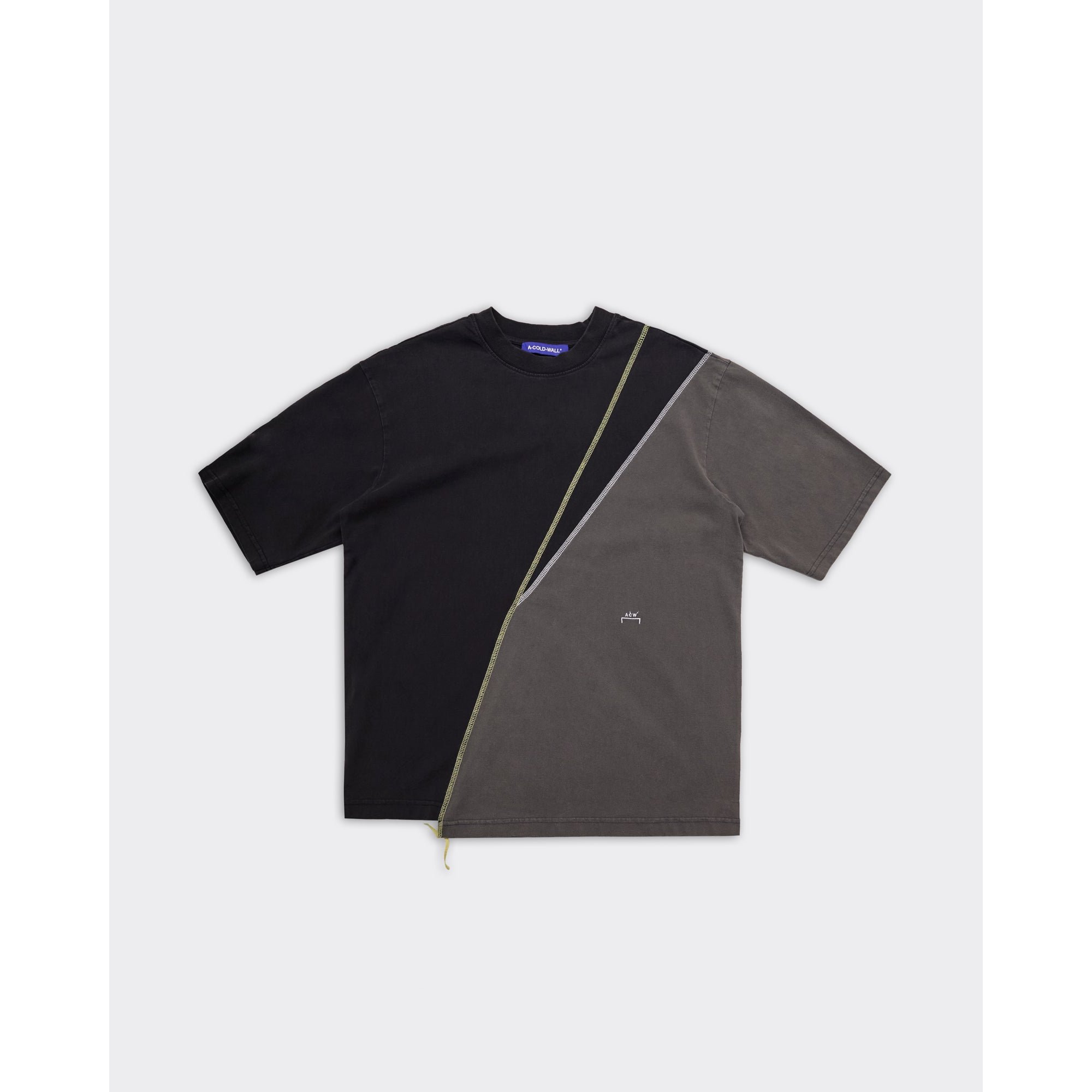 T-shirt Spliced Nera/grigia A Cold Wall vista0