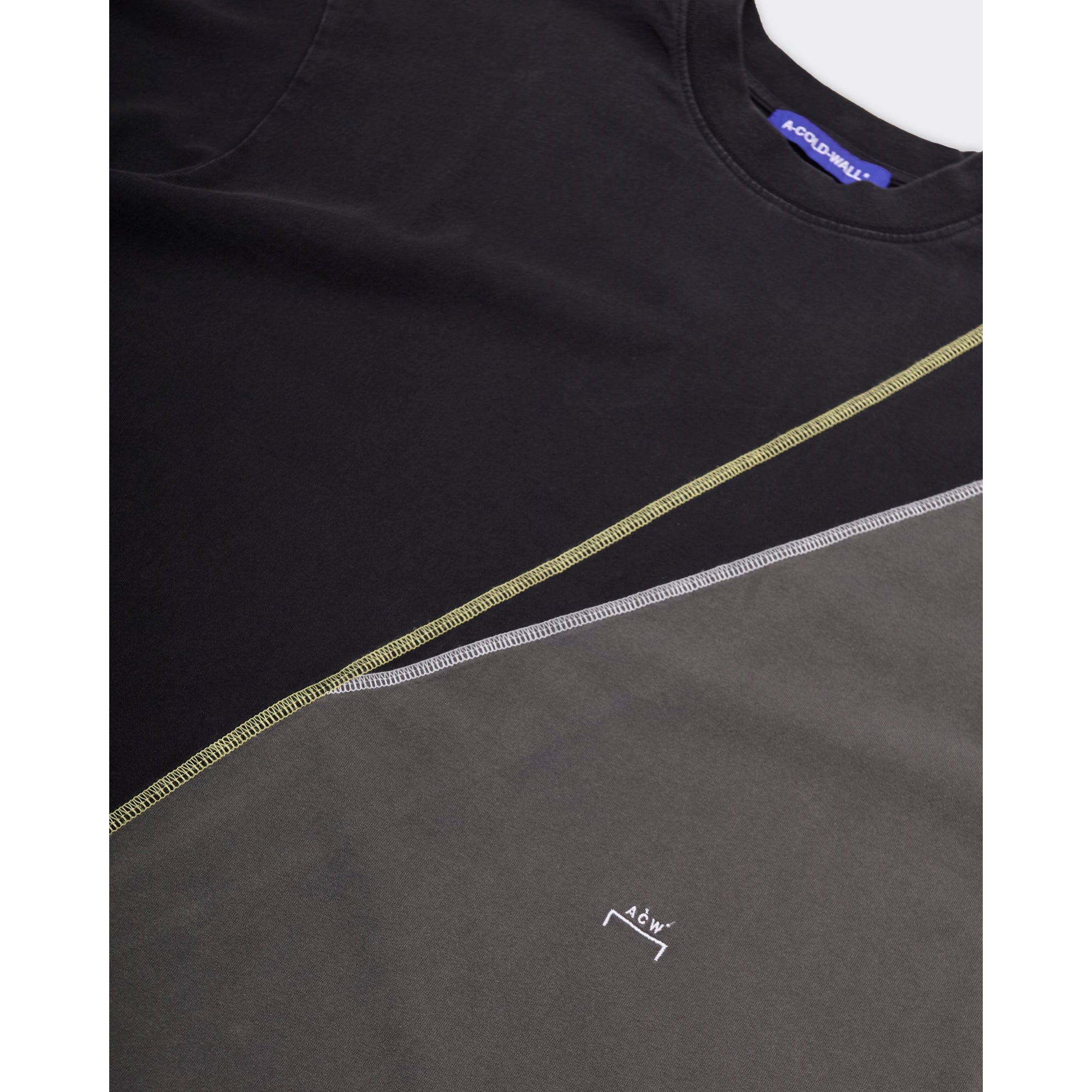 T-shirt Spliced Nera/grigia A Cold Wall vista1
