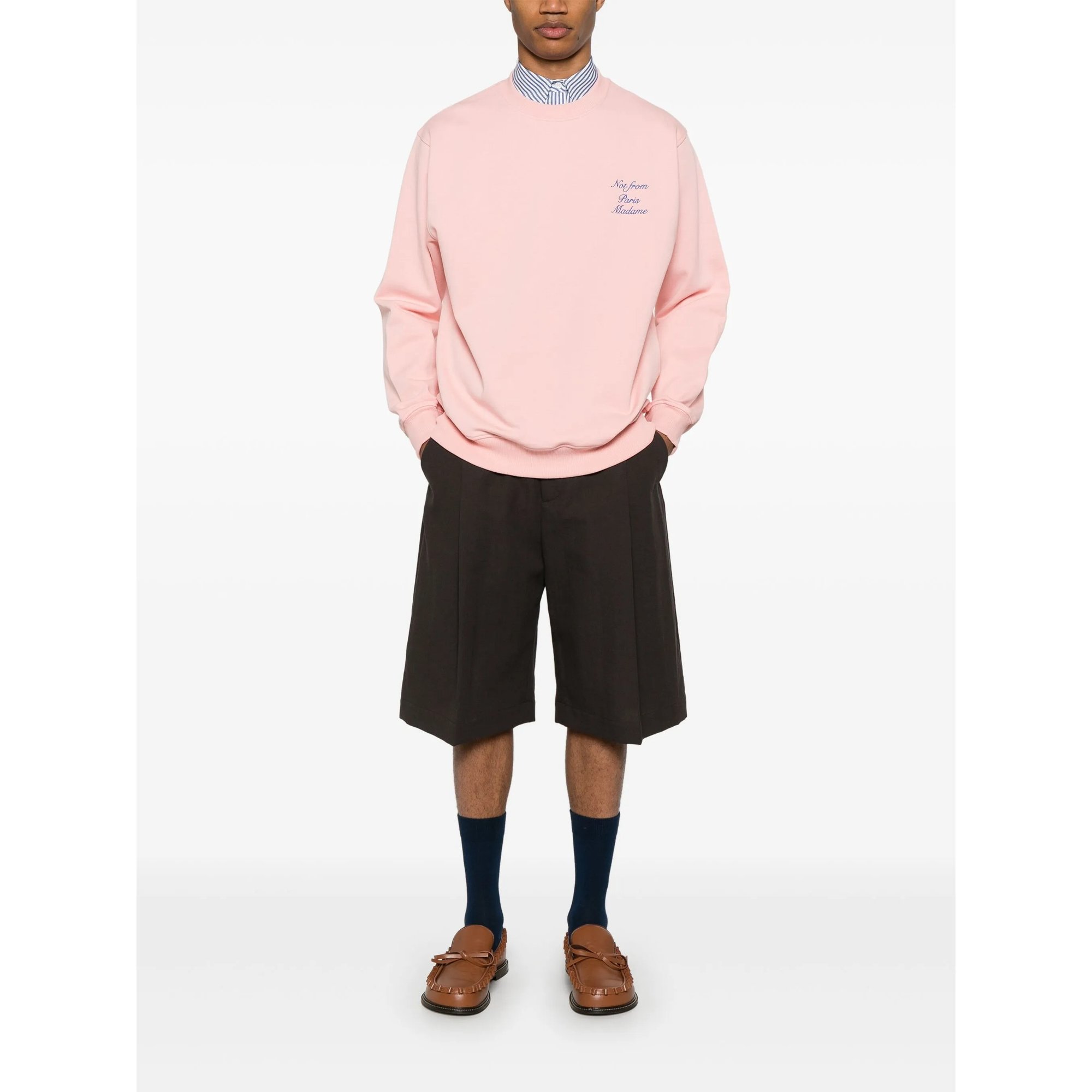 le Sweatshirt Slogan Cursive Gsw157co127lpi Drole De Monsieur vista1