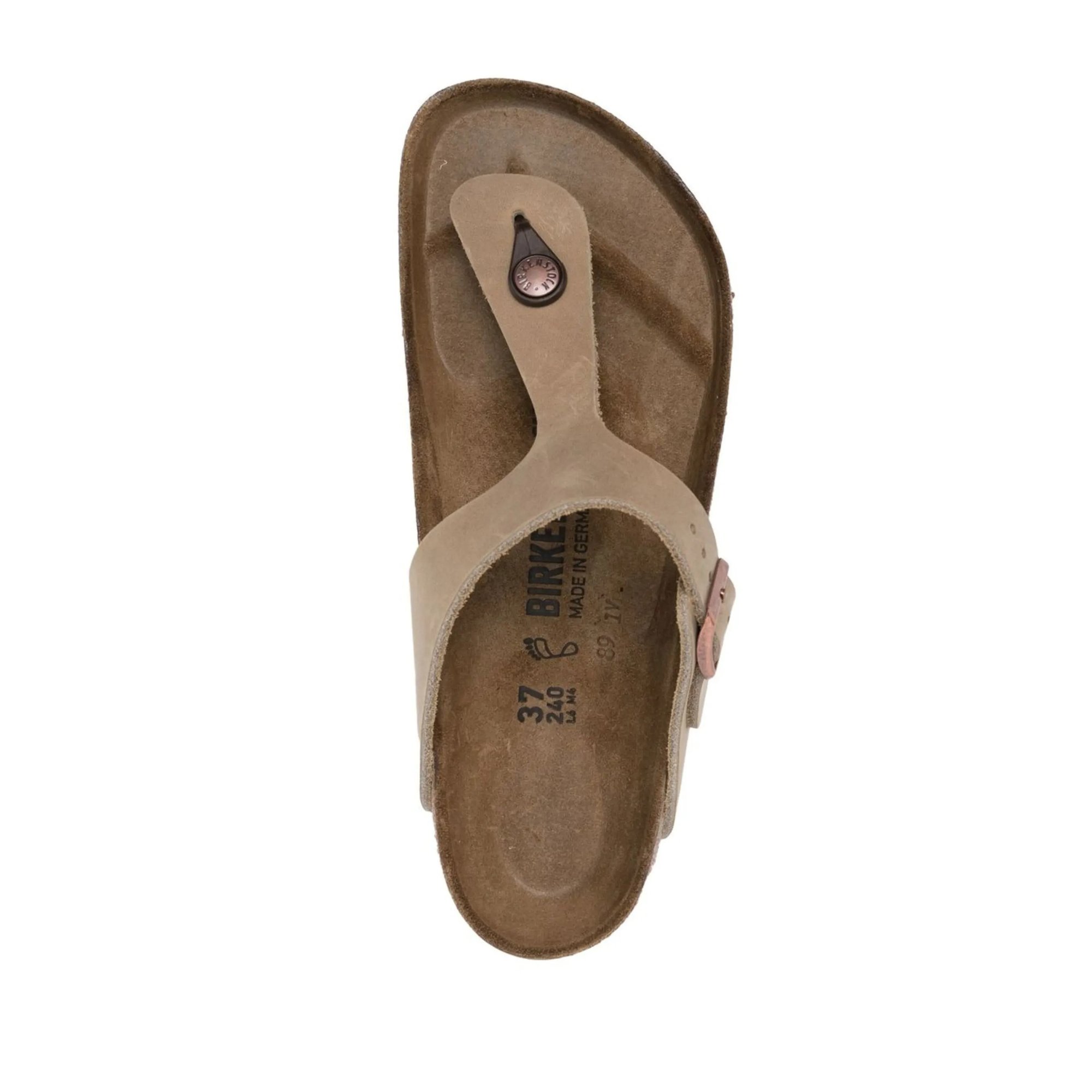 Gizeh Tabacco Brown, Oiled Leather 943811 Birkenstock vista3