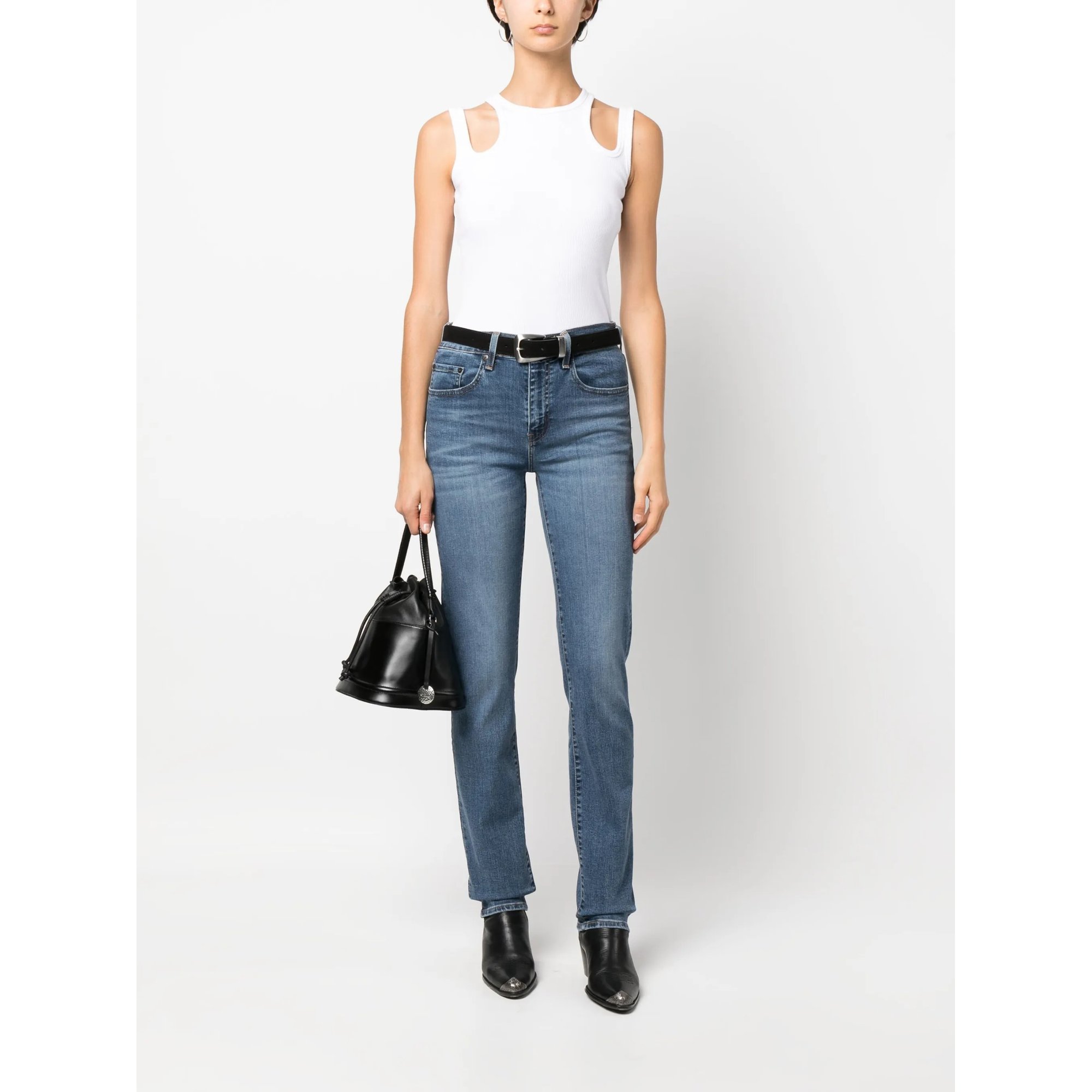 724 High Rise Straight Blue Wave Mid 188830204 Levi's vista1