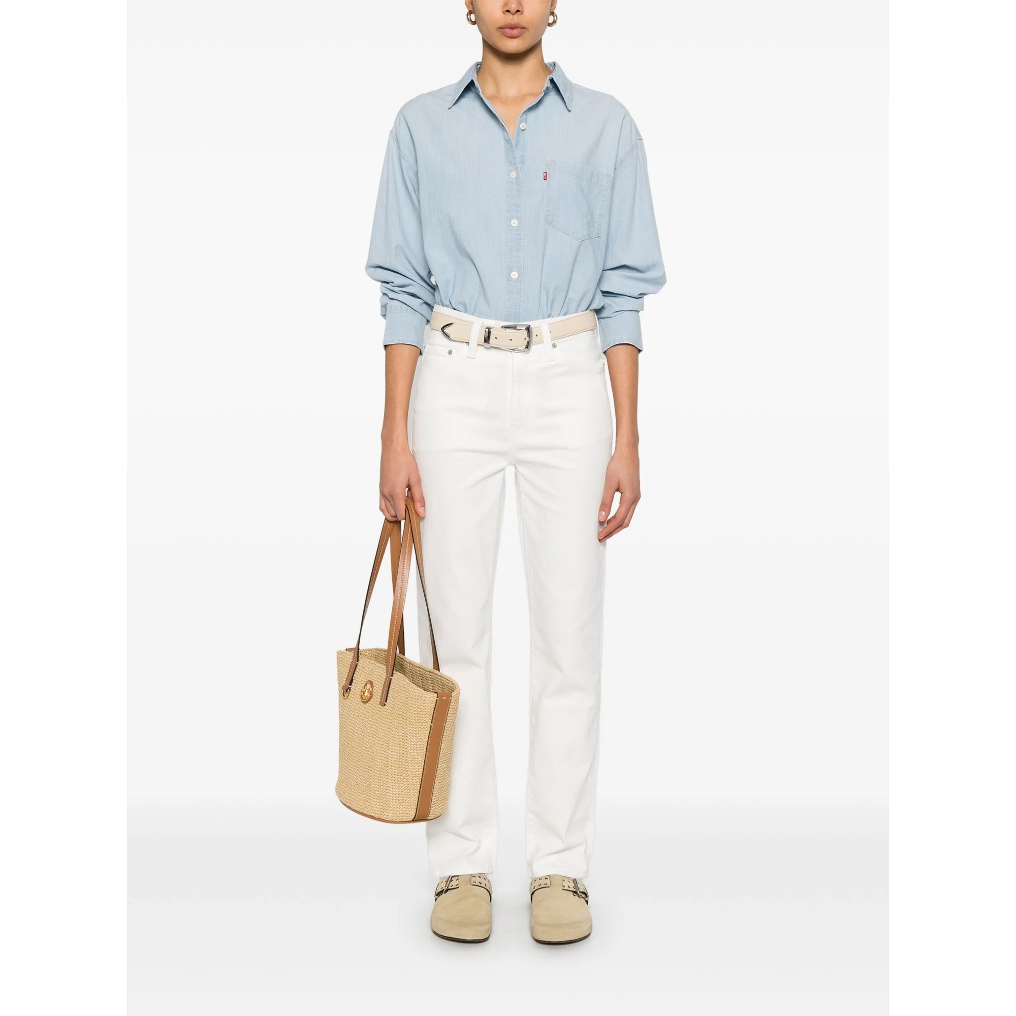 724 High Rise Straight Cloud Dancer Deni 188830362 Levi's vista1