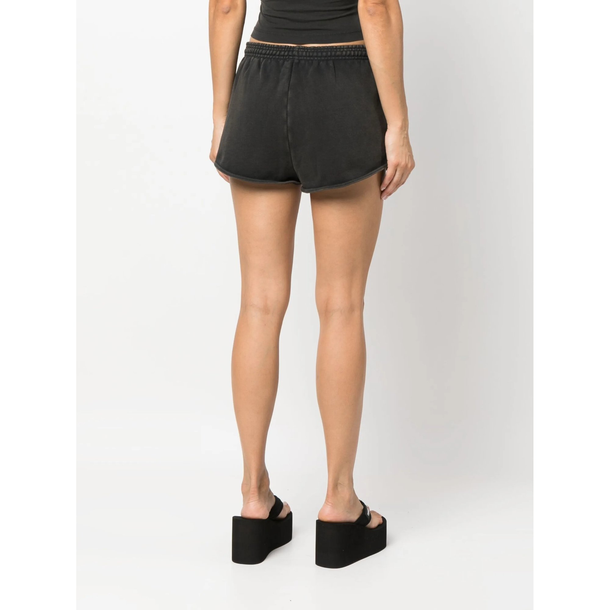 Micro Shorts Washed Black ENTIRE STUDIOS vista3