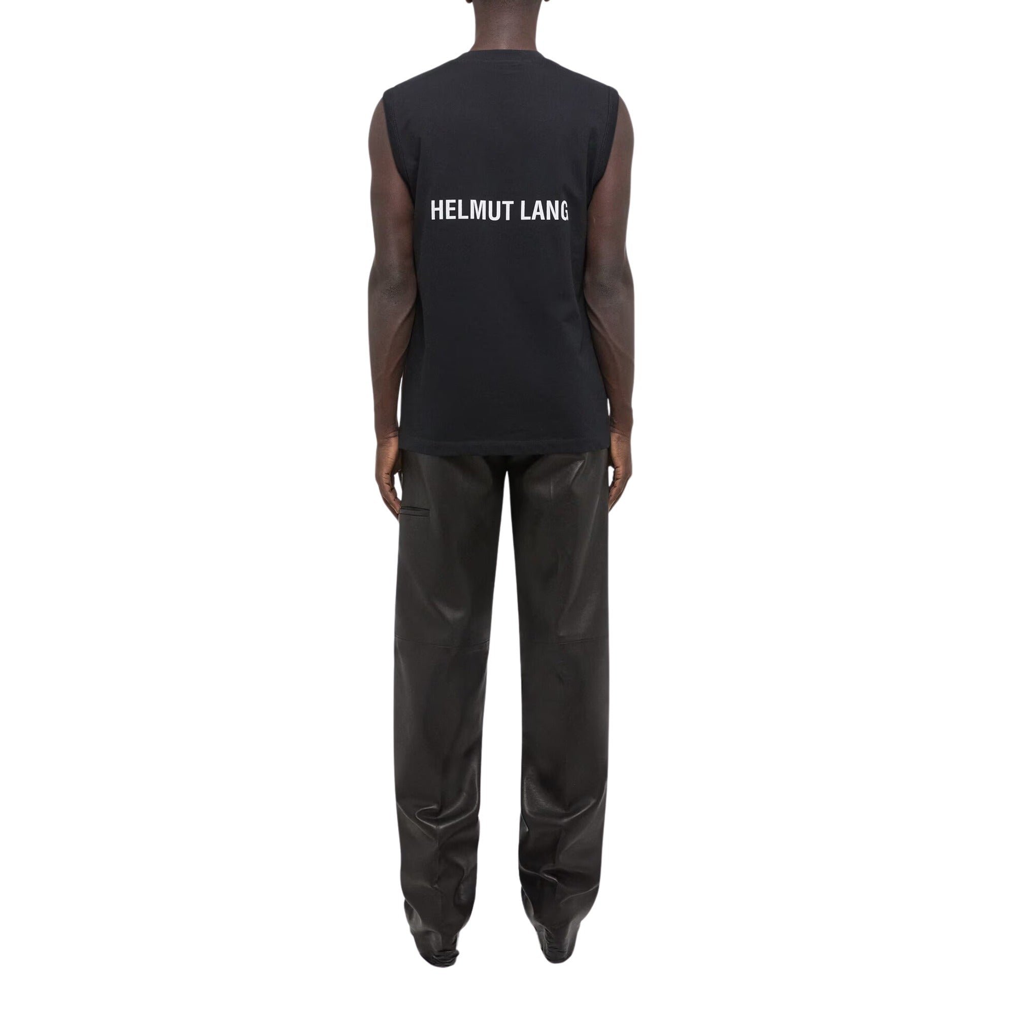 Logo Muscle Tank Black Helmut Lang vista2