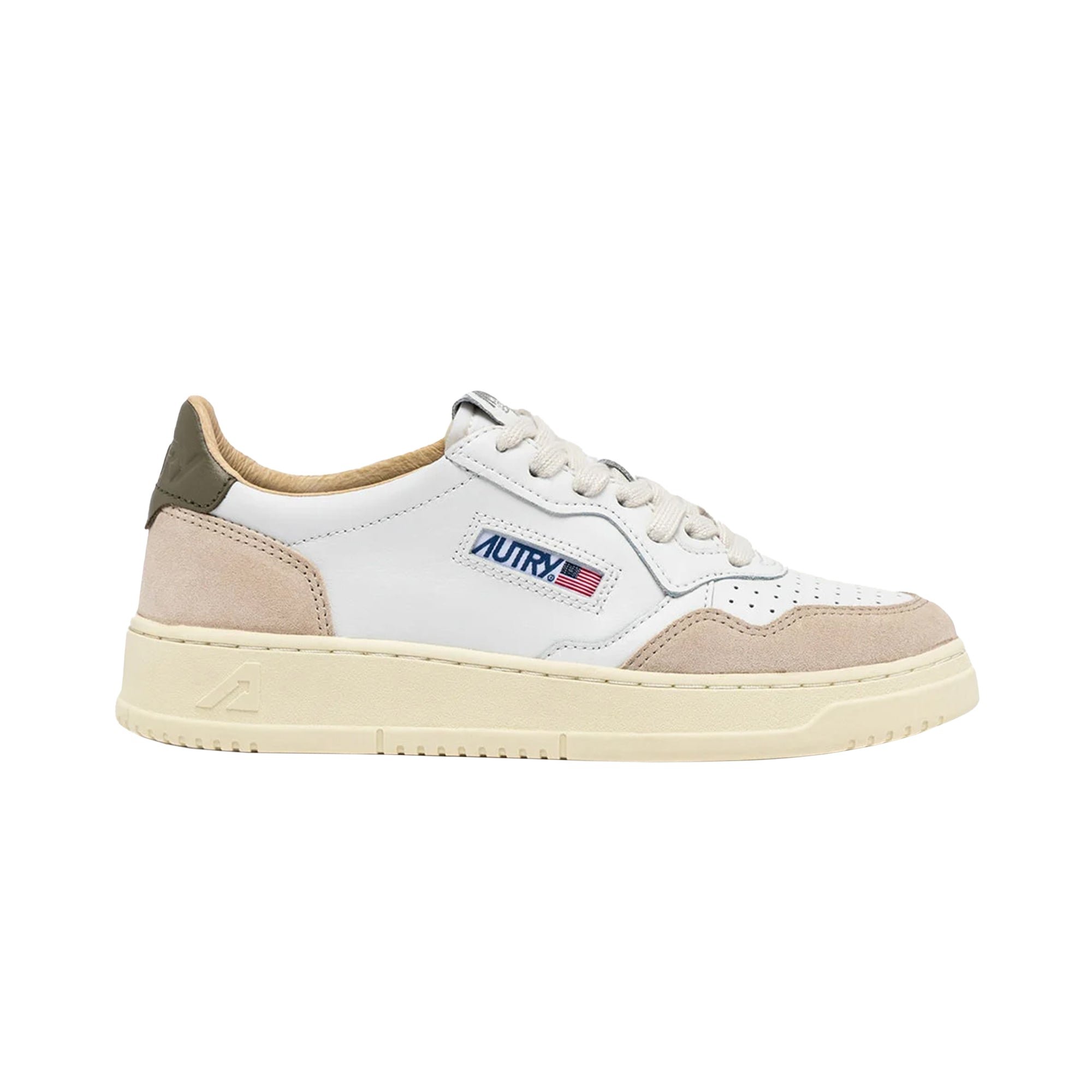 Medalist Low Suede Beige Green Autry vista1