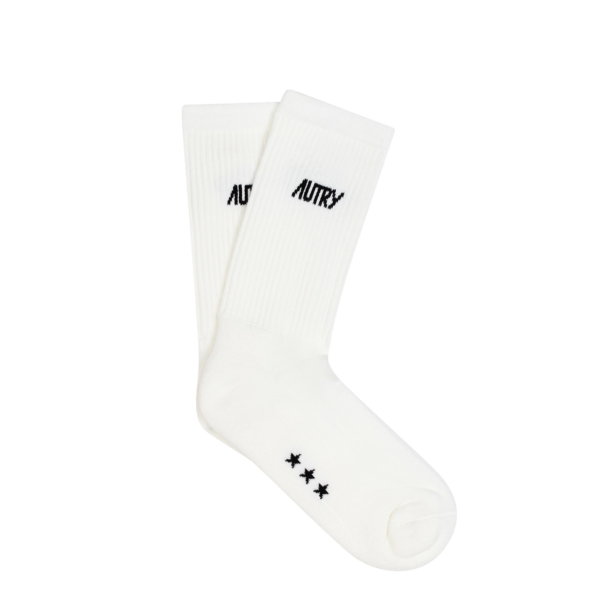 Jacquard Logo Sock White Autry vista0