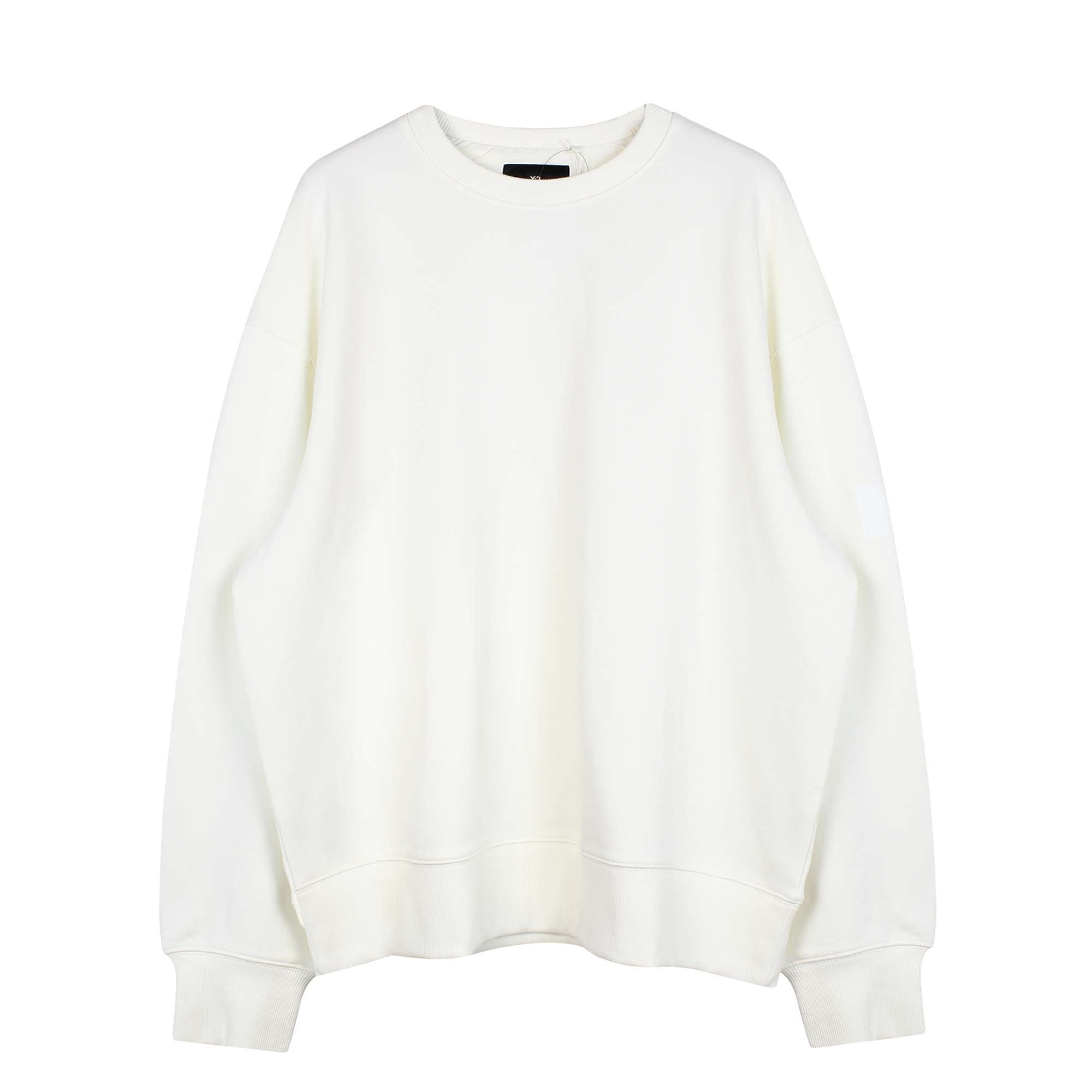 Organic Cotton Terry Crew Sweater White Y-3 vista0