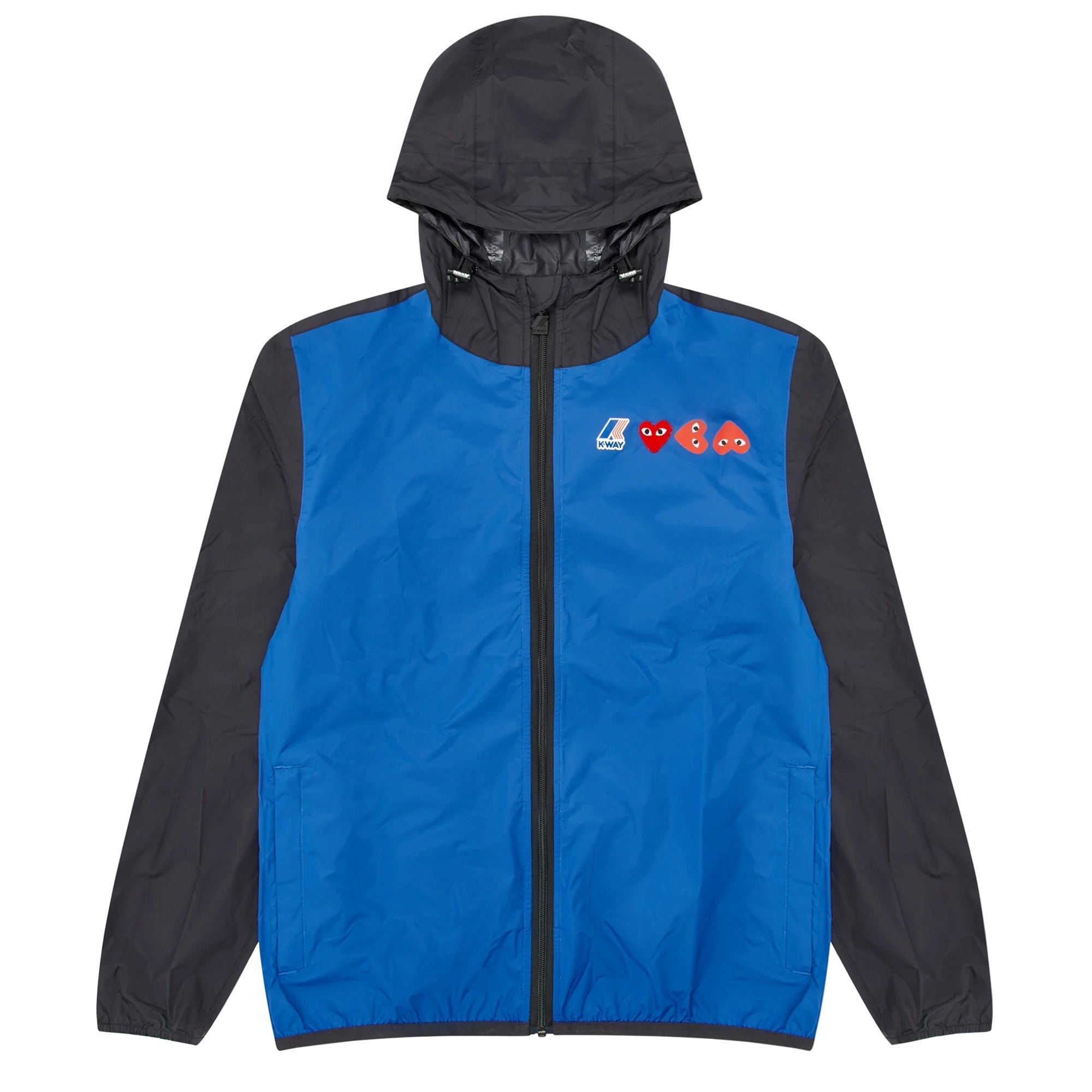 K-way Zip Jacket Blue/black Comme des Garçons Play vista0