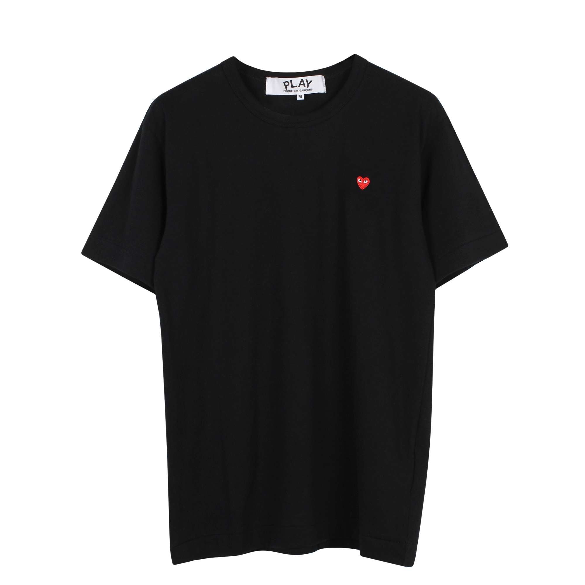 Small Heart Logo T-shirt Black Comme des Garçons Play vista0