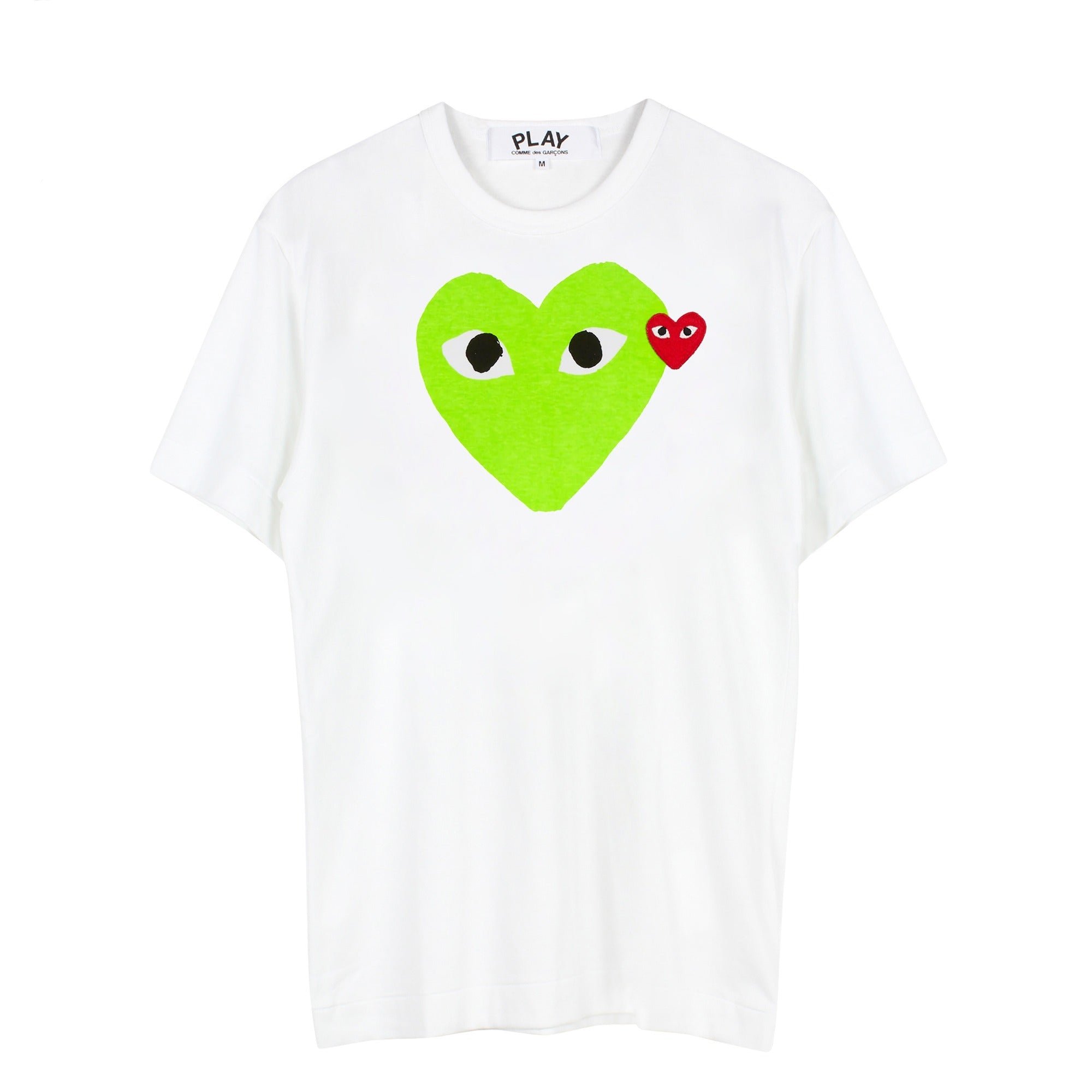 Green Heart-print T-shirt Comme des Garçons Play vista0