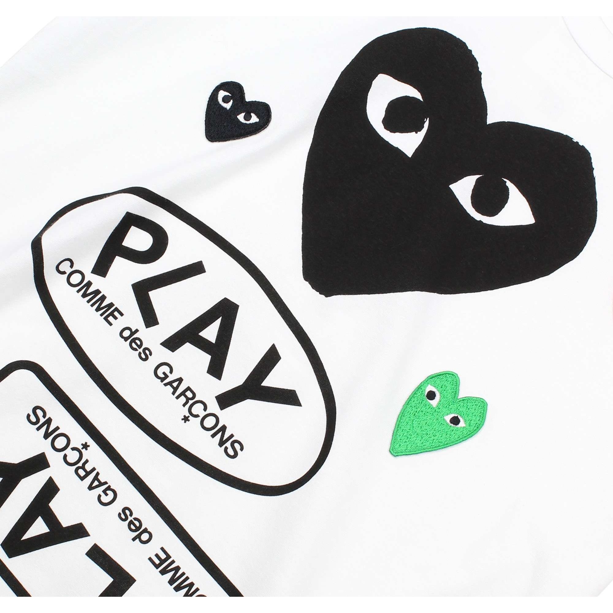 Logo Print T-shirt Black Comme des Garçons Play vista2