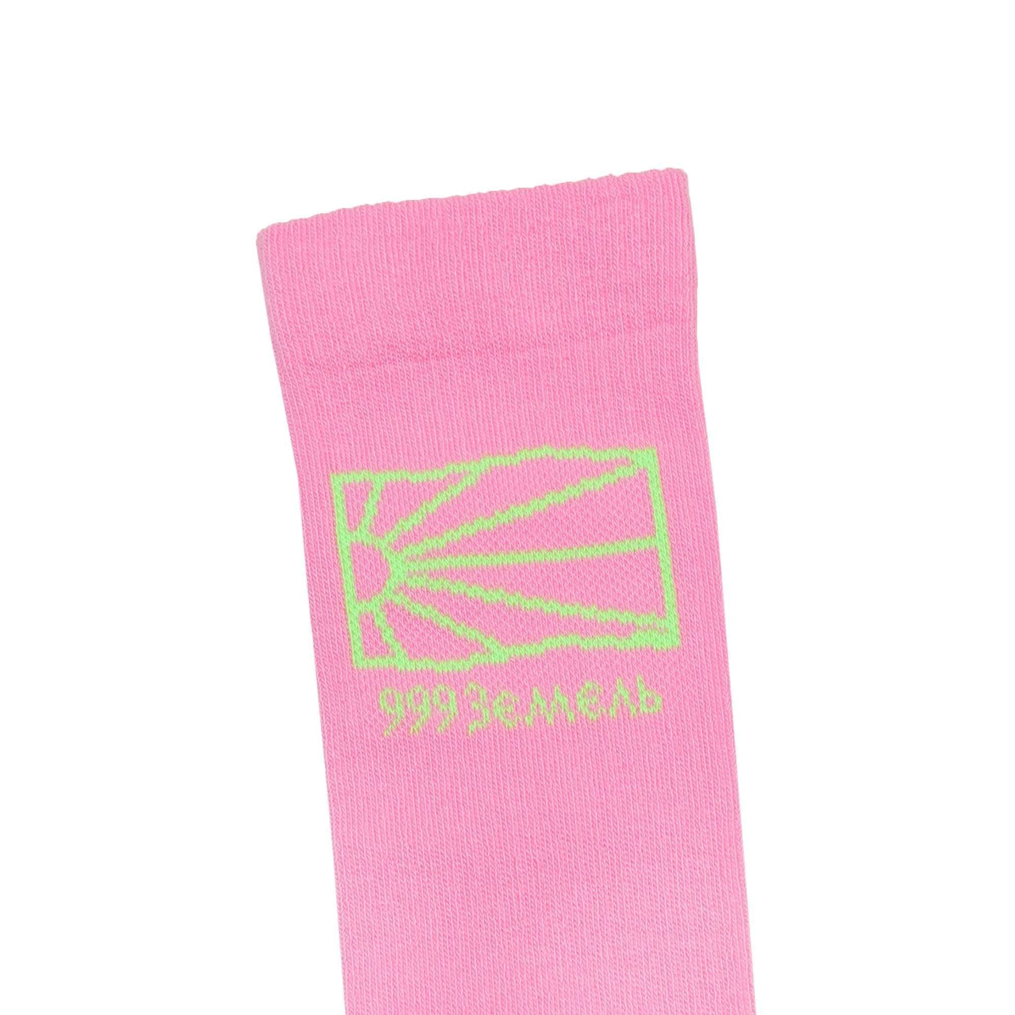 Knitted Logo Socks Pink paccbet vista1