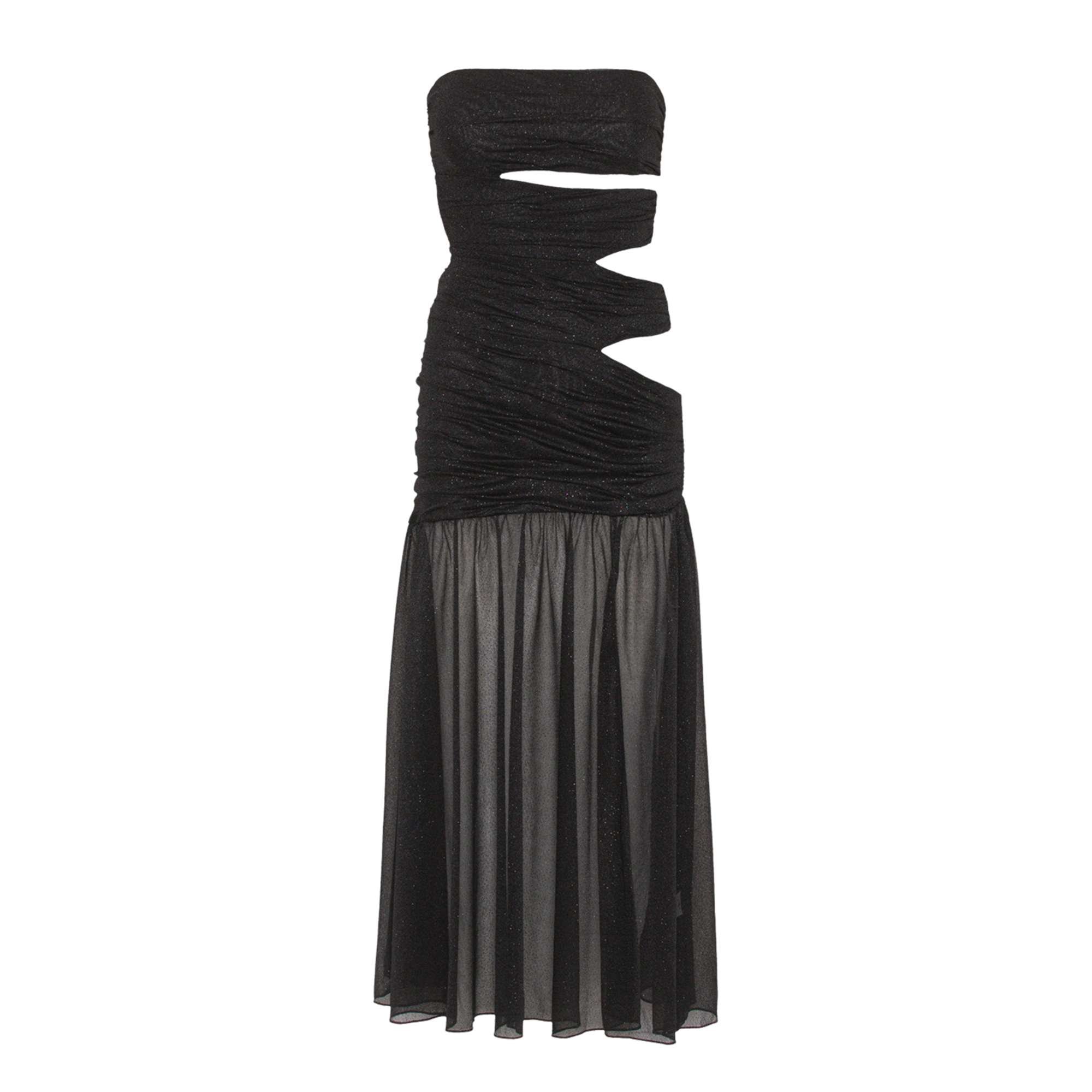 Glitter Jersey Cut-out Dress Rotate vista0