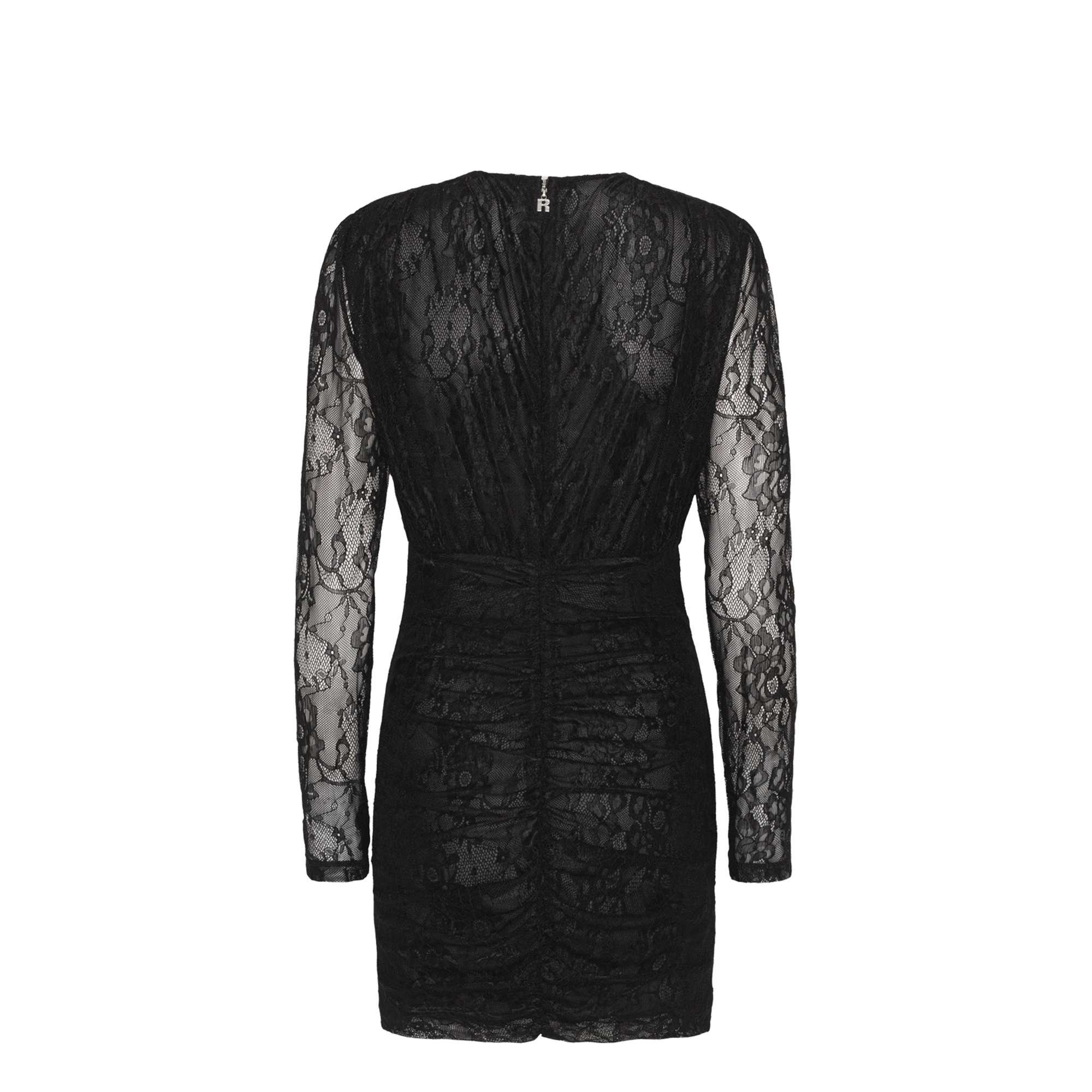Mesh Lace Ruched Mini Dress Rotate vista1