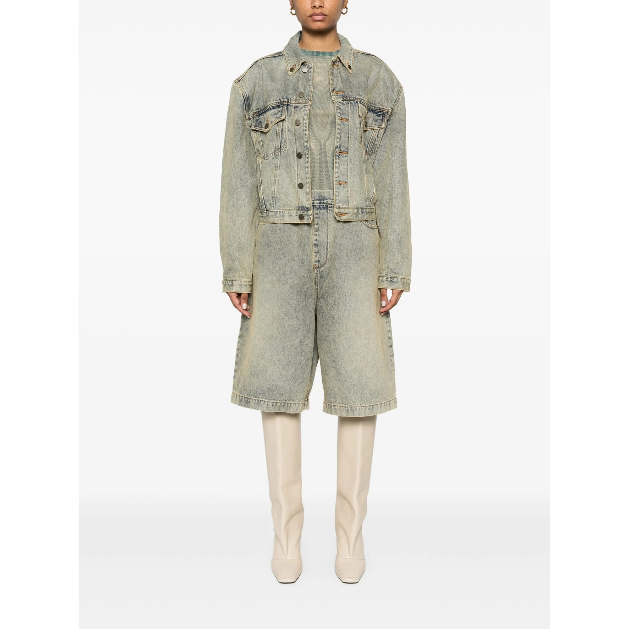 Shrunken Denim Jaket Surface Wave ENTIRE STUDIOS vista1