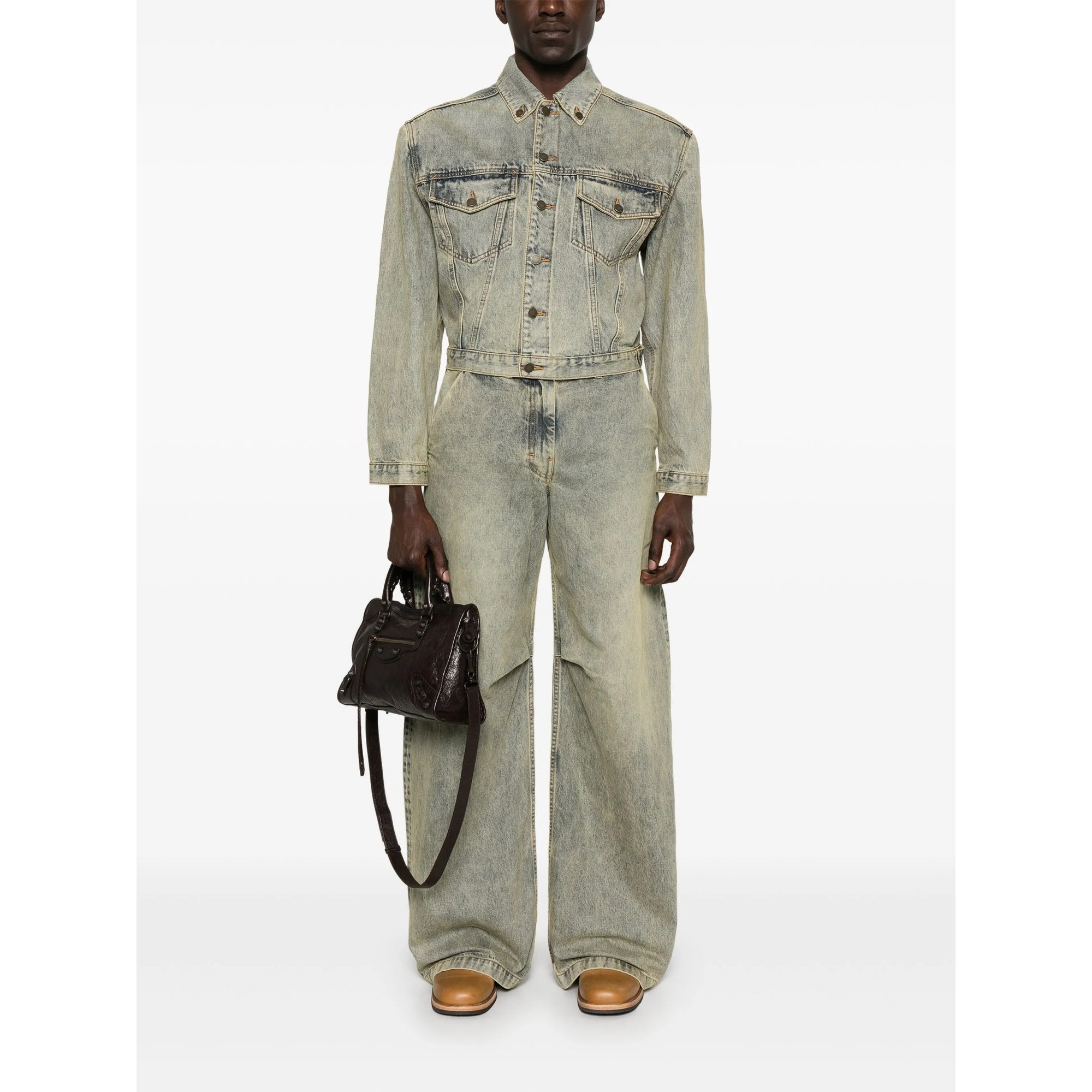 Shrunken Denim Jaket Surface Wave ENTIRE STUDIOS vista2
