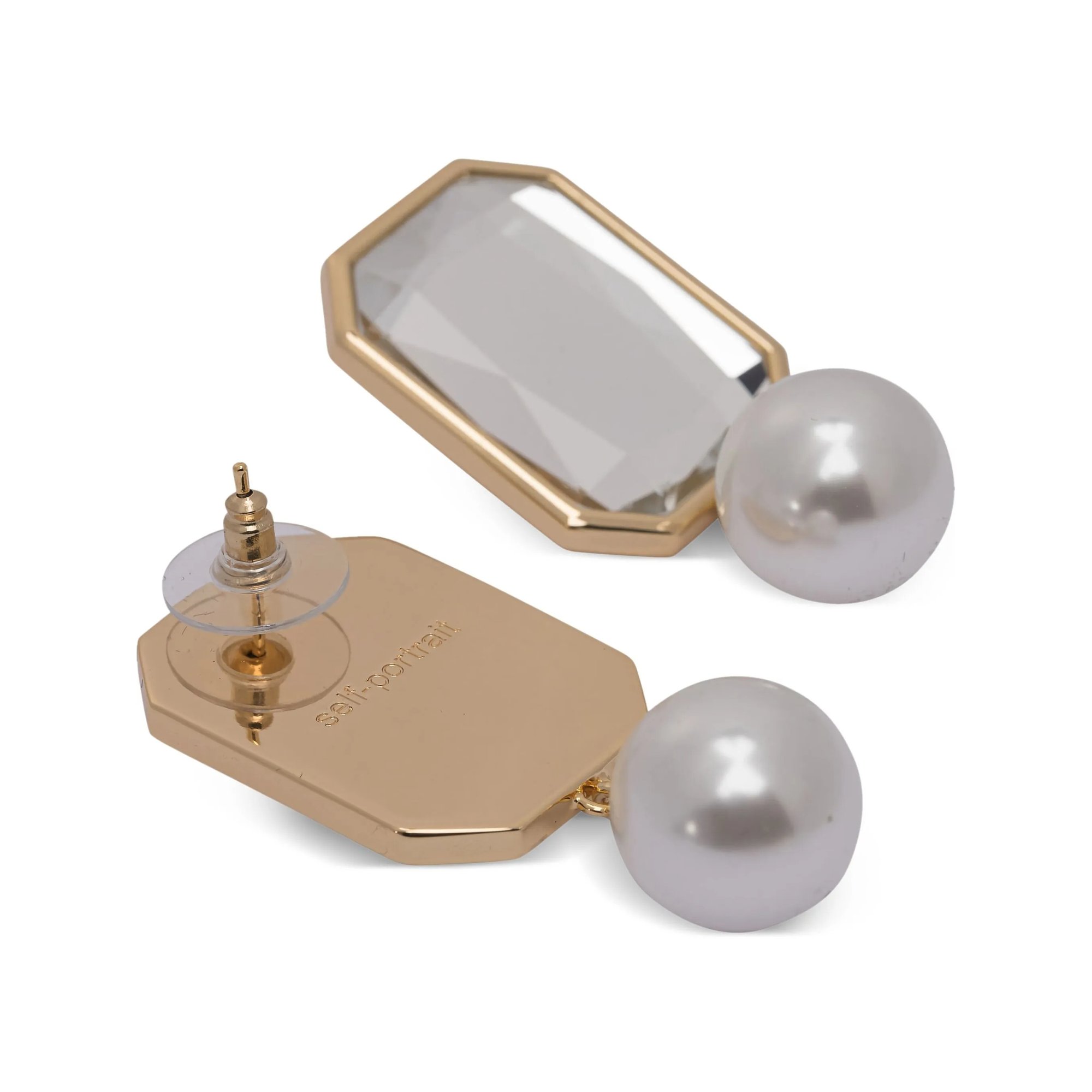 Crystal Pearl Tiered Earrings SELF-PORTRAIT vista1