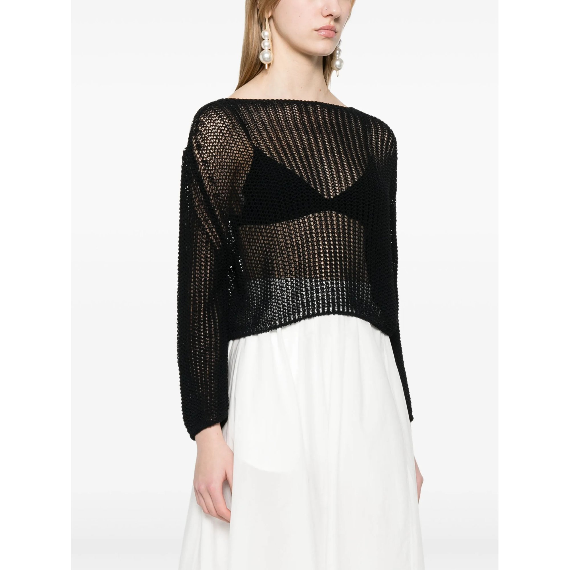 Gummy Organic Cotton Blend Rib Knit Sweater Forte_Forte  vista2