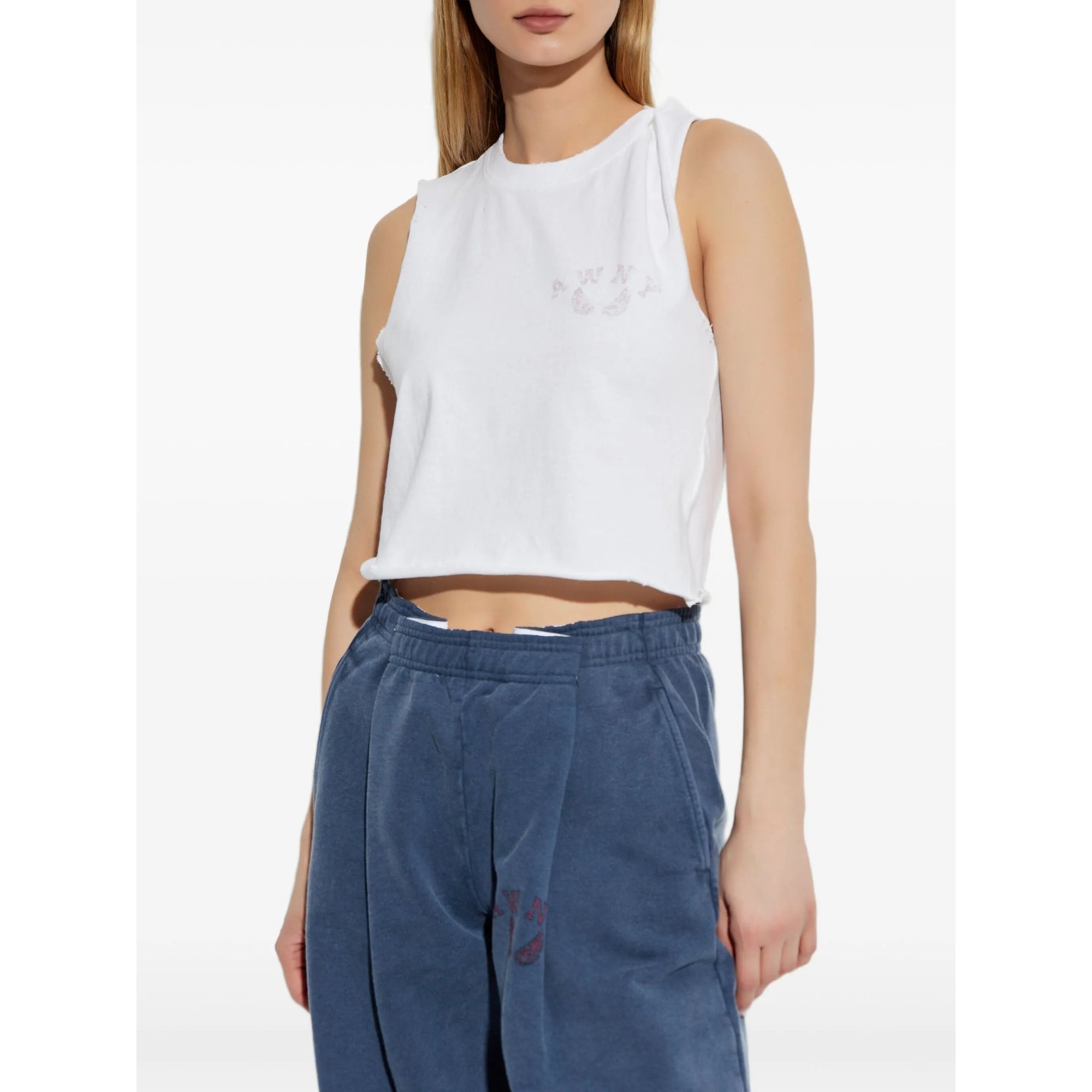 Graphic Twisted Muscle Tank Alexander Wang vista2