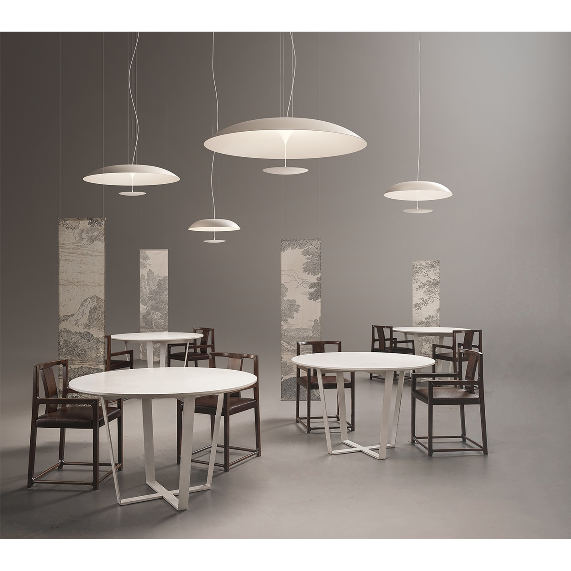 BLANCO pendant - sospensione Matteo Ugolini design ø60 KARMAN vista1