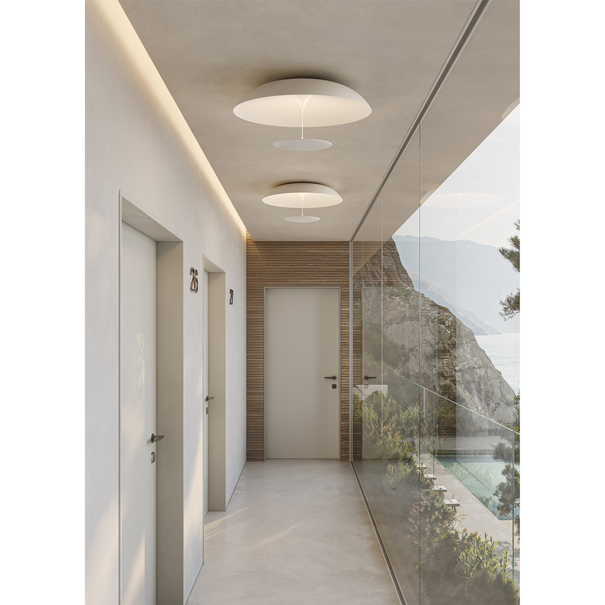 BLANCO wall lamp - plafoniera Matteo Ugolini design ø92 KARMAN vista2