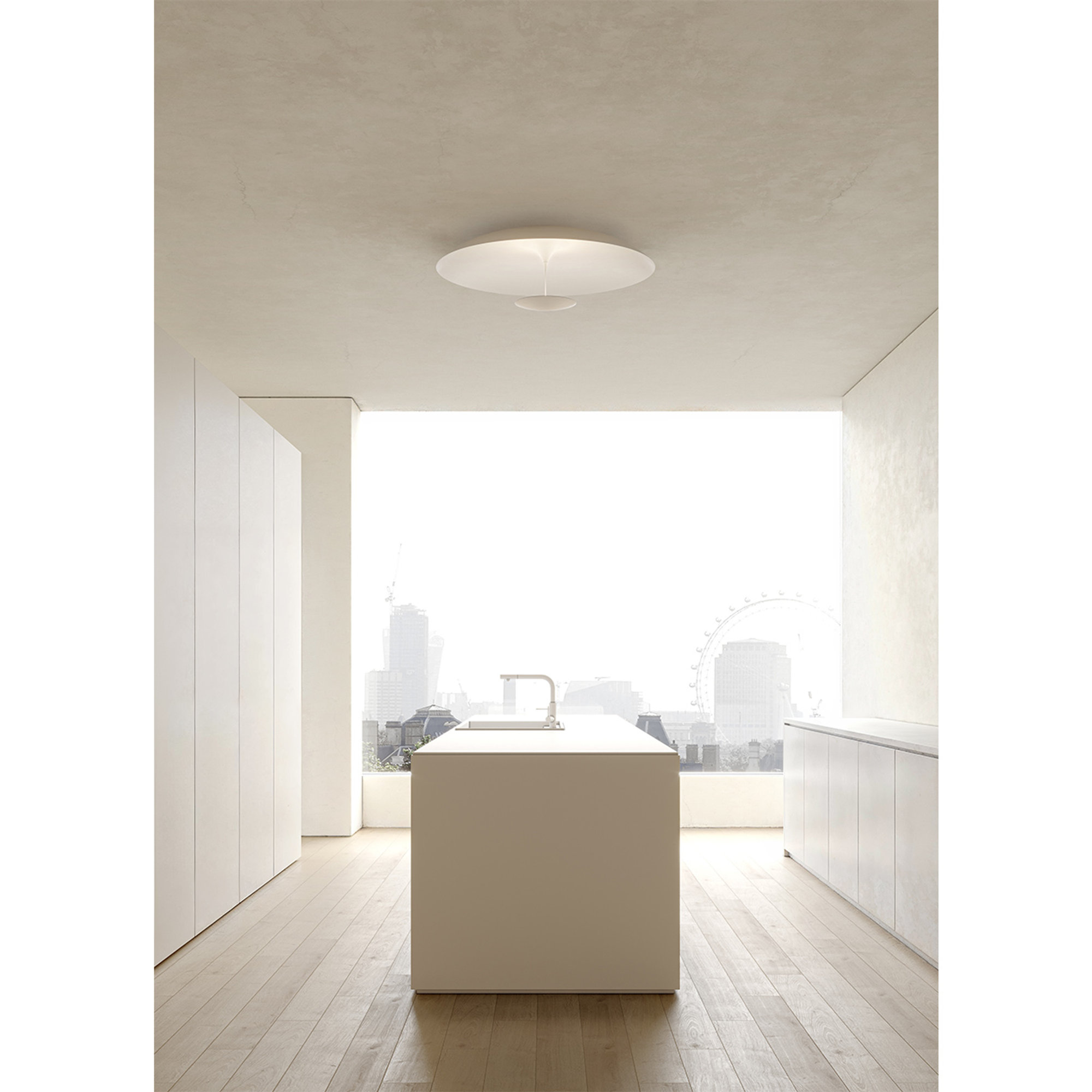 BLANCO wall lamp - plafoniera Matteo Ugolini design ø92 KARMAN vista3