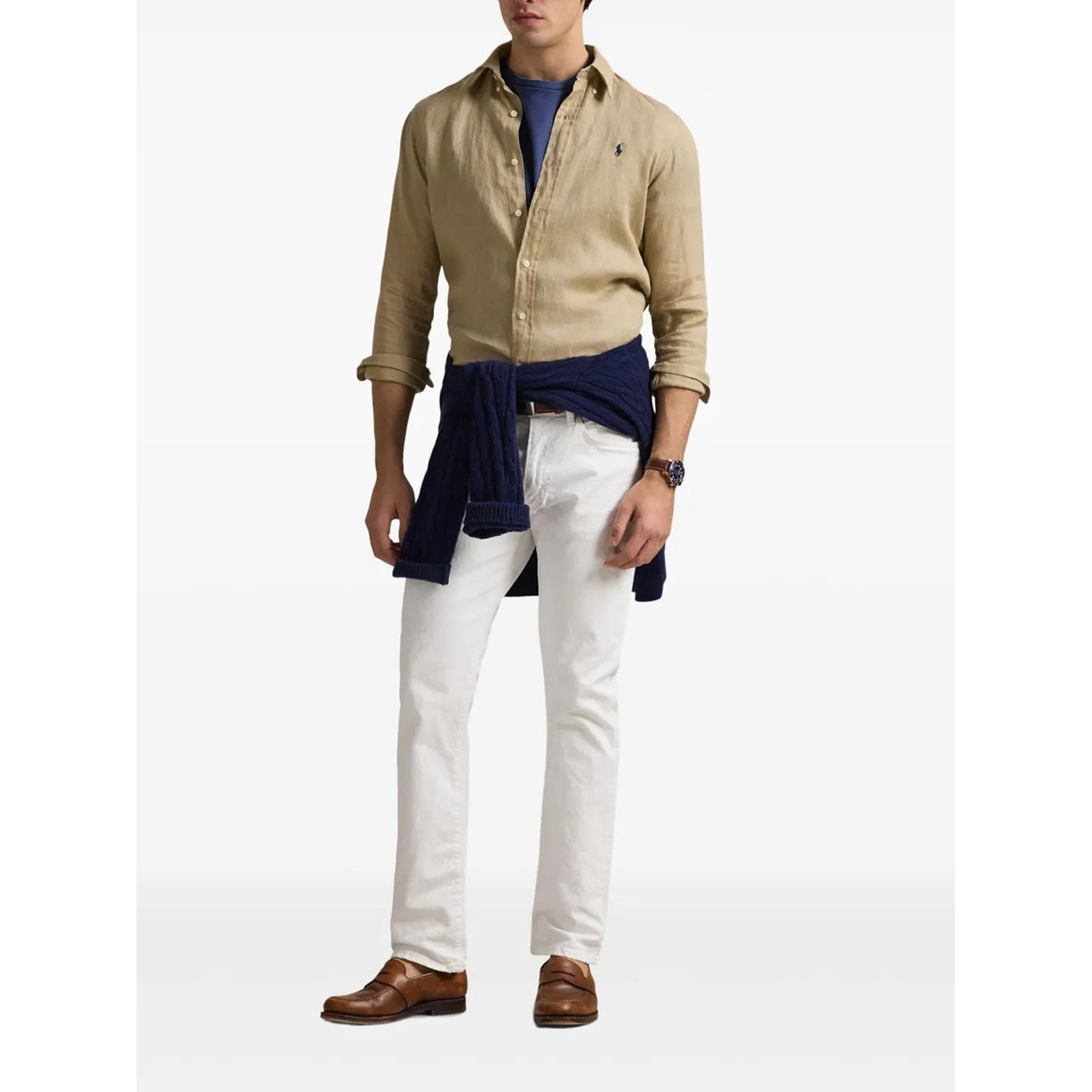 Custom Fit Linen Shirt 710966294001 Polo Ralph Lauren vista1