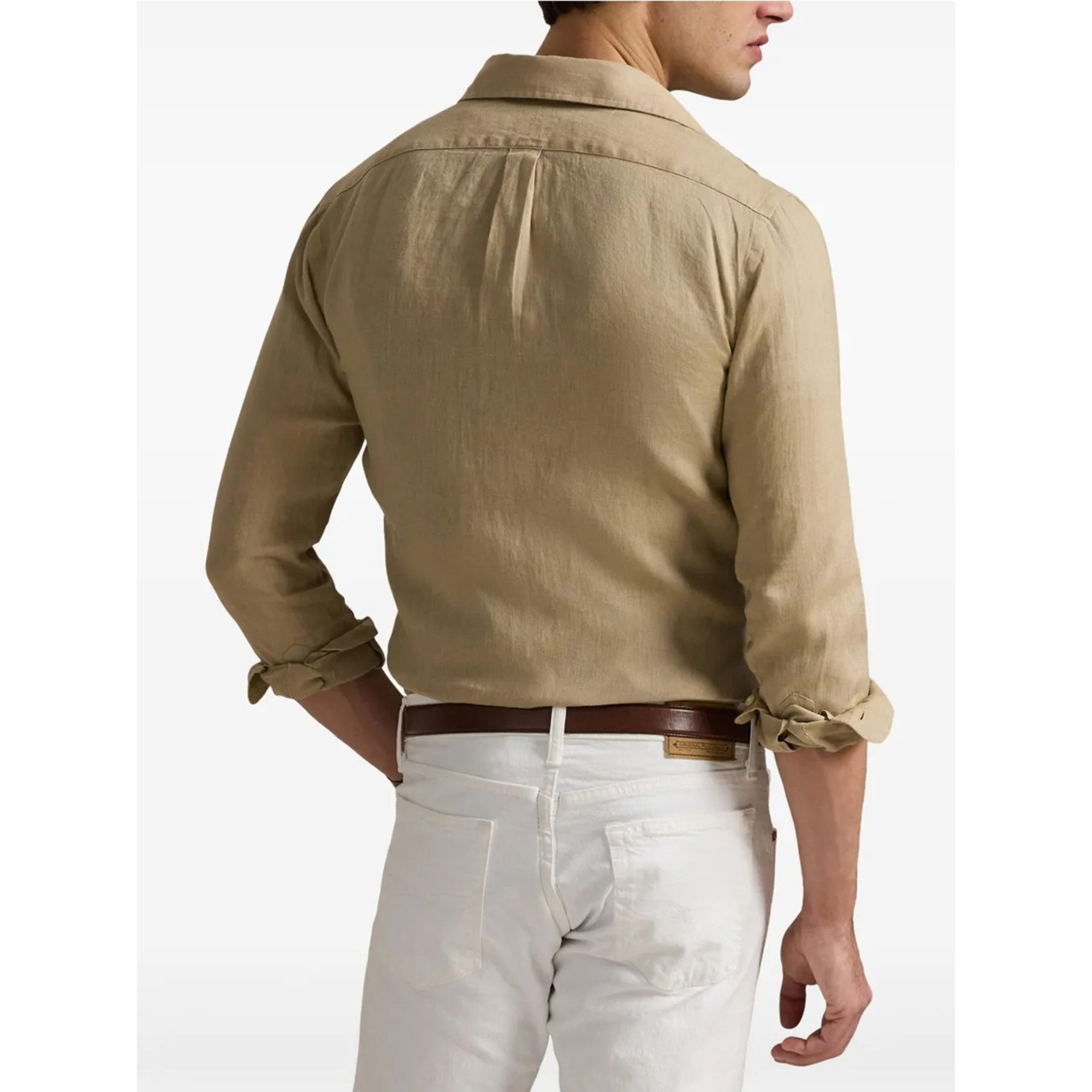 Custom Fit Linen Shirt 710966294001 Polo Ralph Lauren vista3