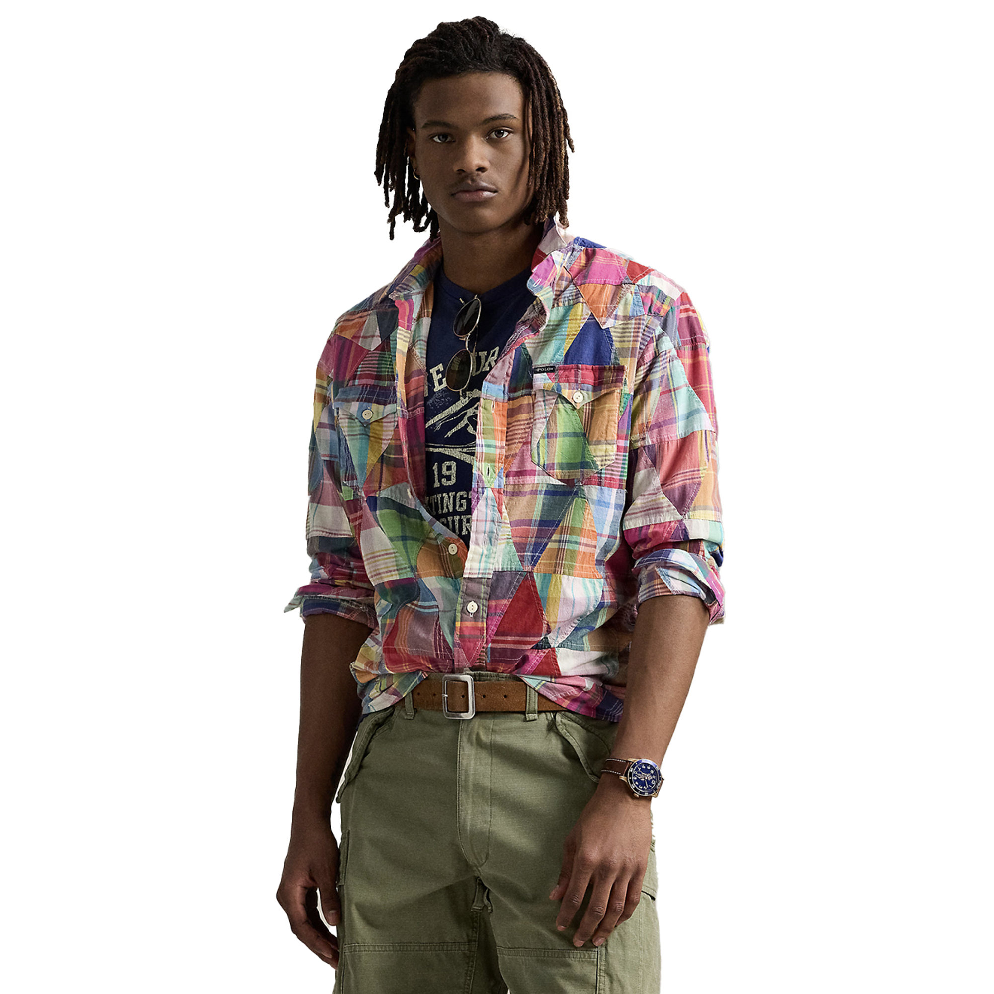Patchwork Madras Western Shirt 710966154001 Polo Ralph Lauren vista2