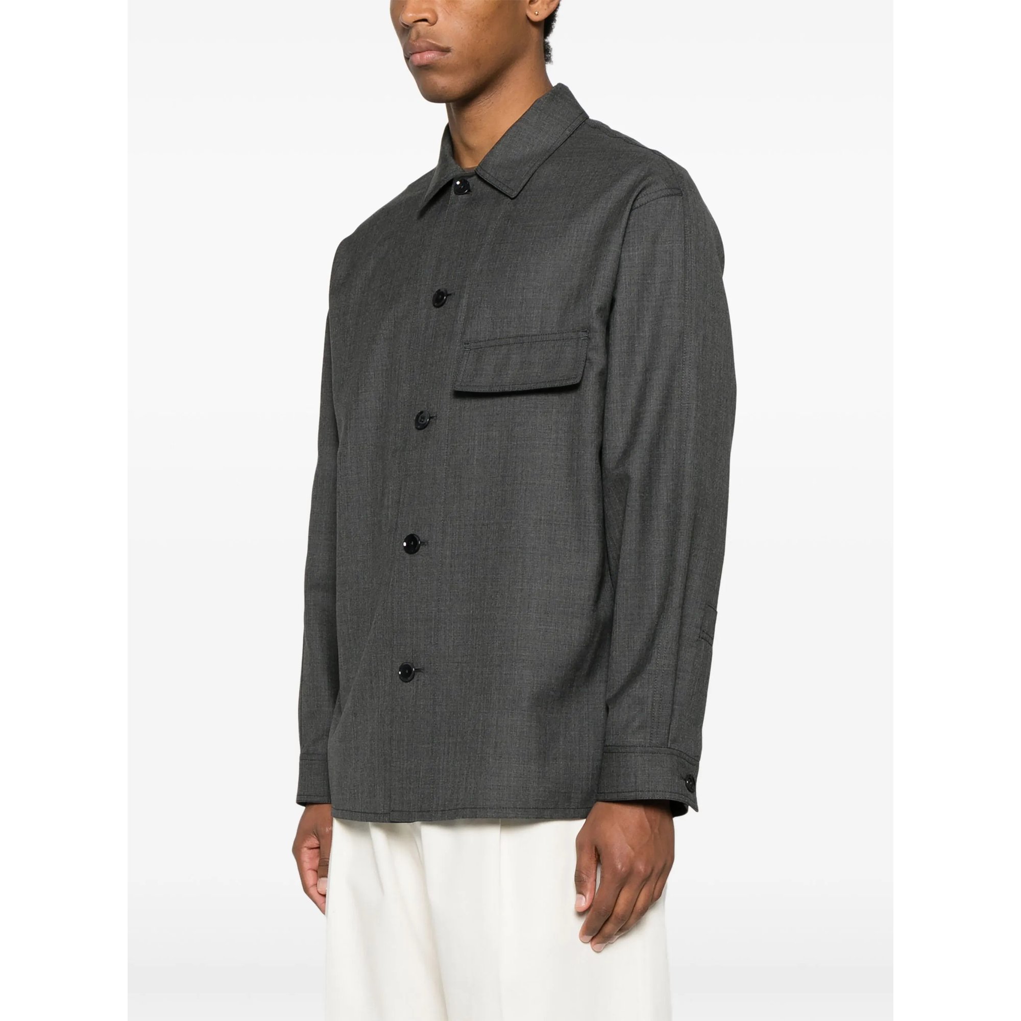 Light Tailored Overshirt Ov1012.lf1386 LEMAIRE vista2
