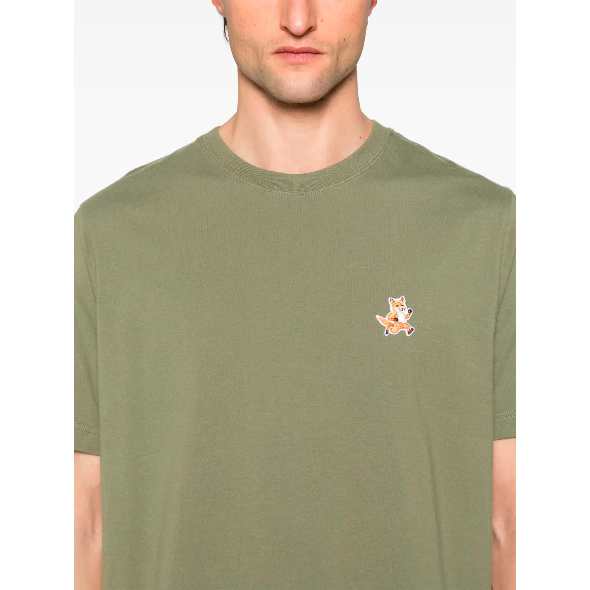 Speedy Fox Patch Comfort Tee Mm00125kj0008 Maison Kitsuné vista3