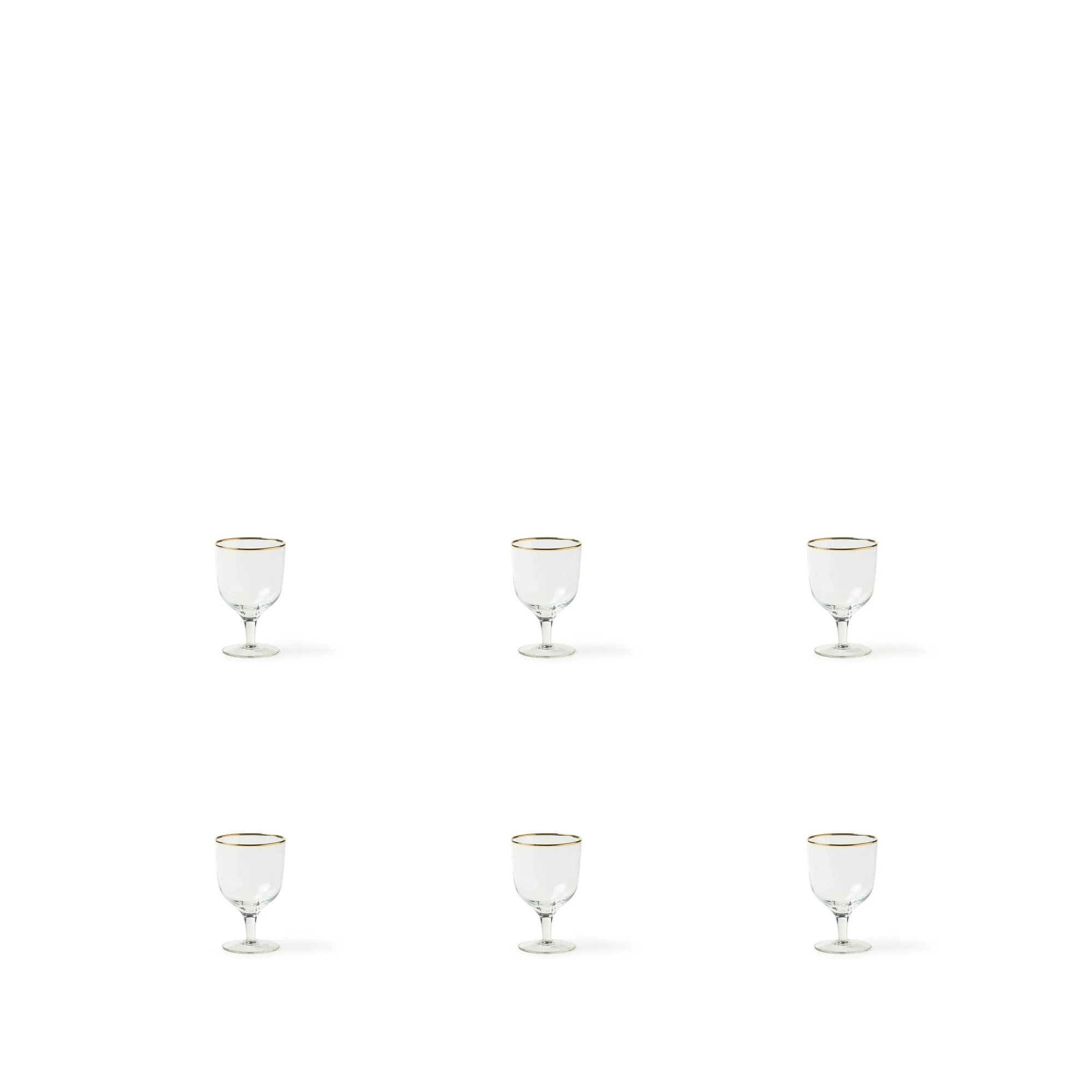 Set 6 Bicc Acqua H.11,4 Filo Oro Trasp Bitossi Home vista0