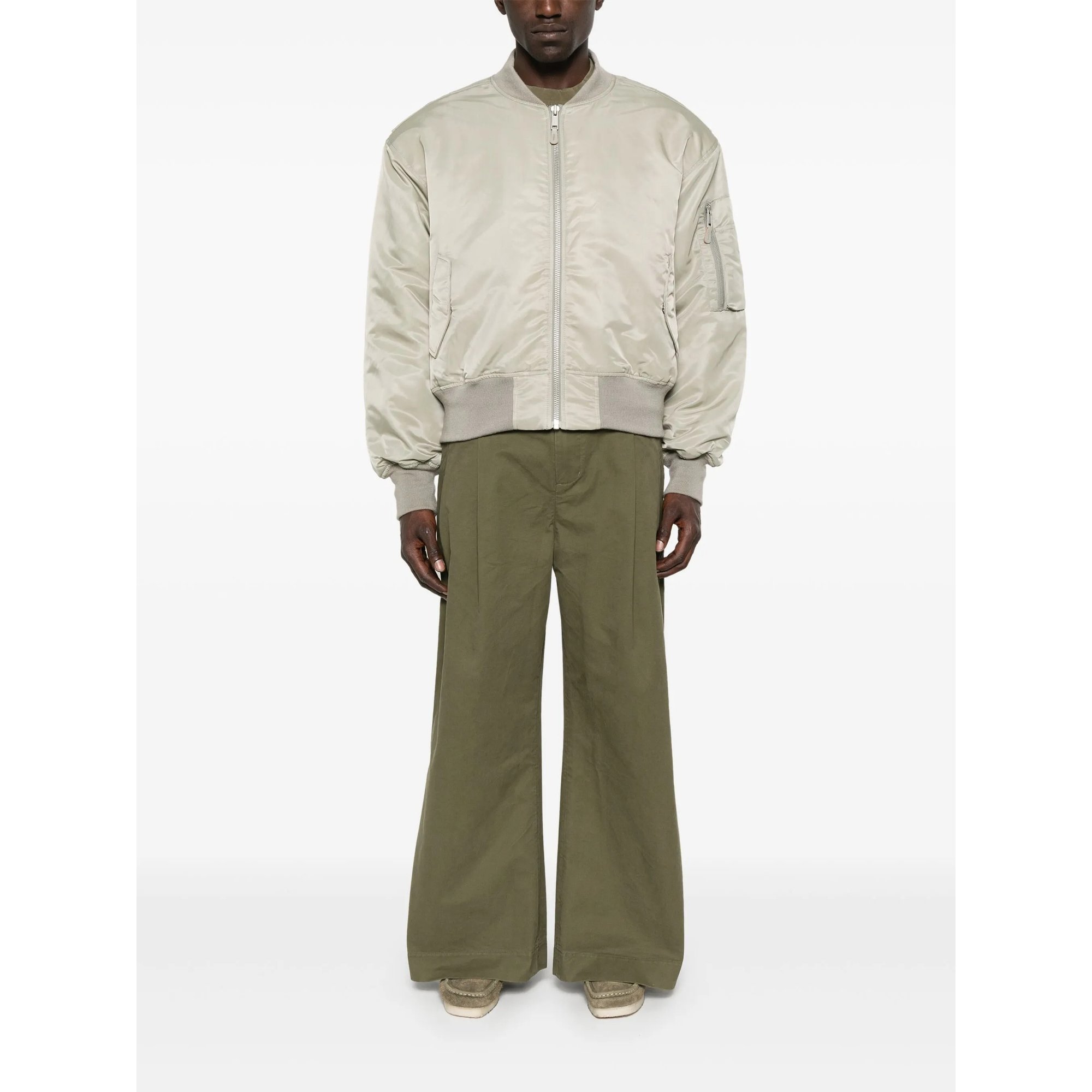 Cropped Broad Bomber Grey ENTIRE STUDIOS vista1
