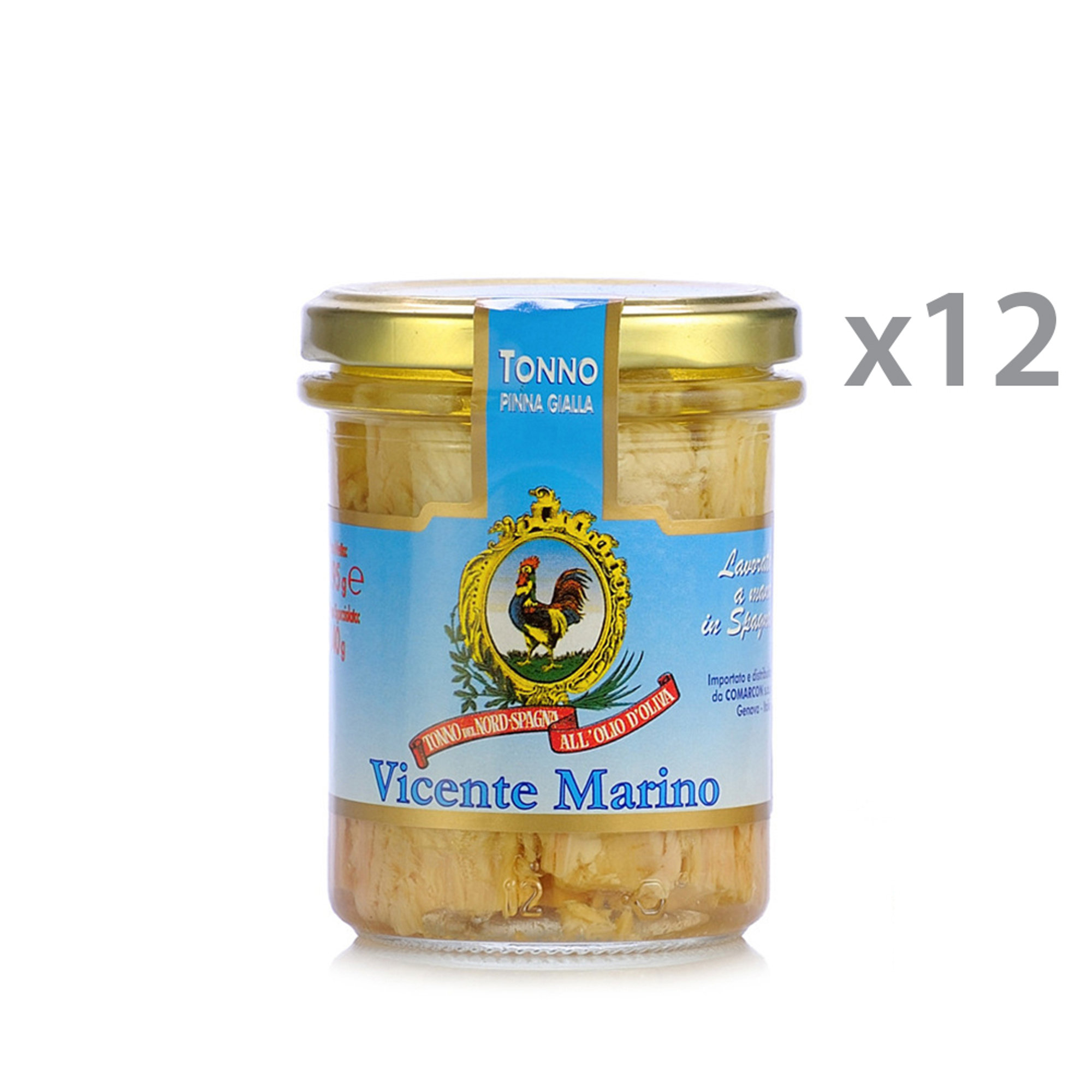 12 vasetti - Filetti Tonno Pinna Gialla in Olio di Oliva 195 gr Vicente Marino vista0