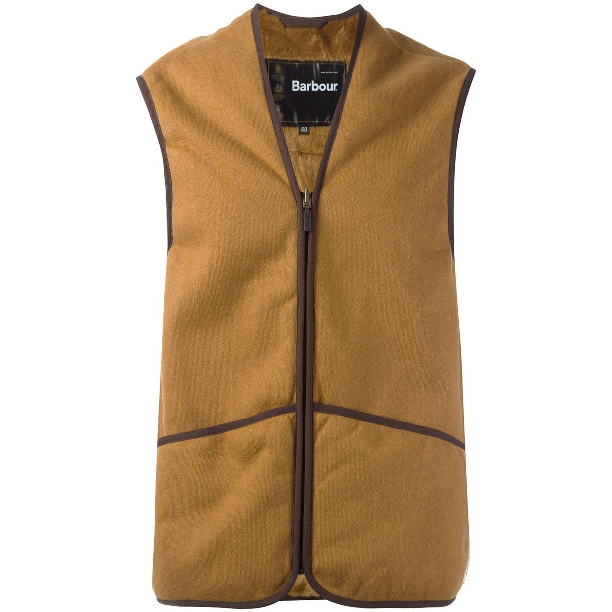 Warm Pile Waistcoat Zip Mli0004 Barbour vista0