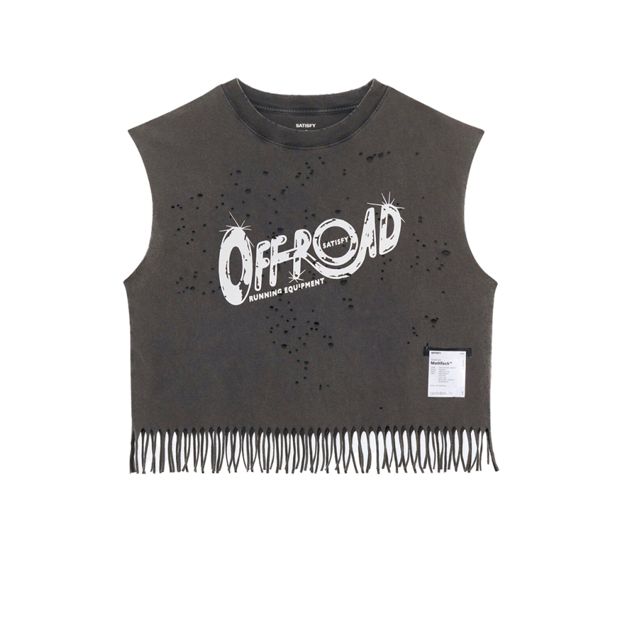 Moth Tech Cropped Fringed Muscle Tee 11040.ab.of satisfy vista0
