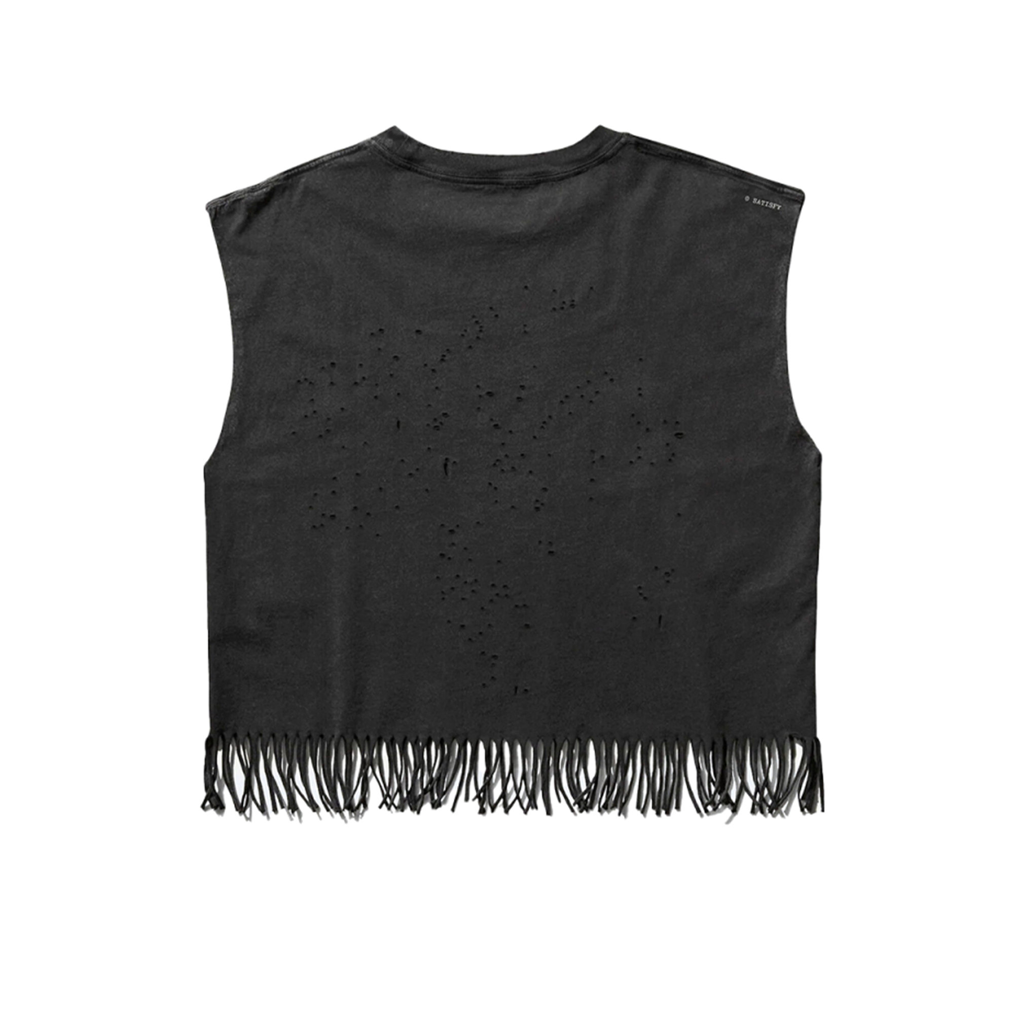 Moth Tech Cropped Fringed Muscle Tee 11040.ab.of satisfy vista1