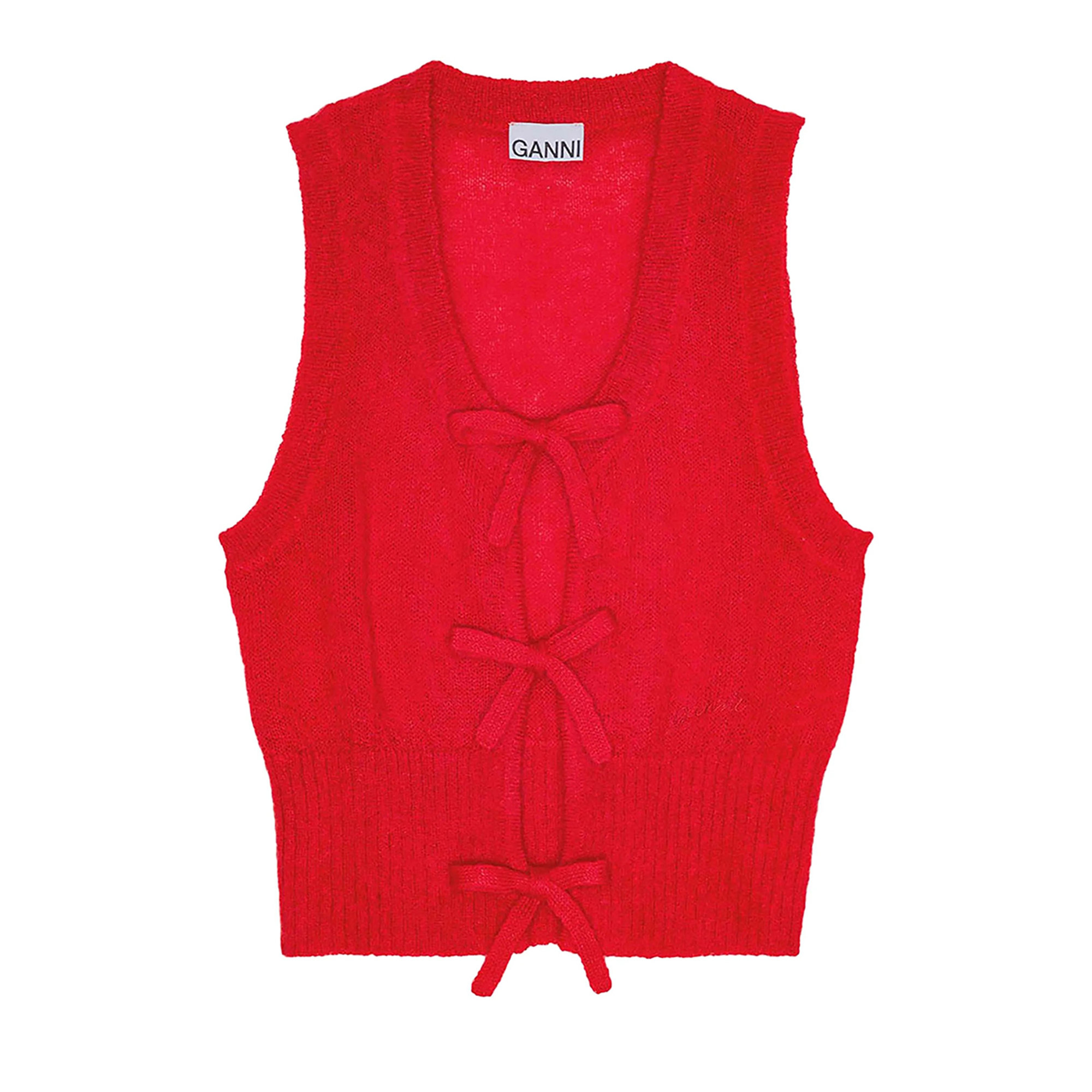 Light Mohair Tie String Vest K2344 Ganni vista0