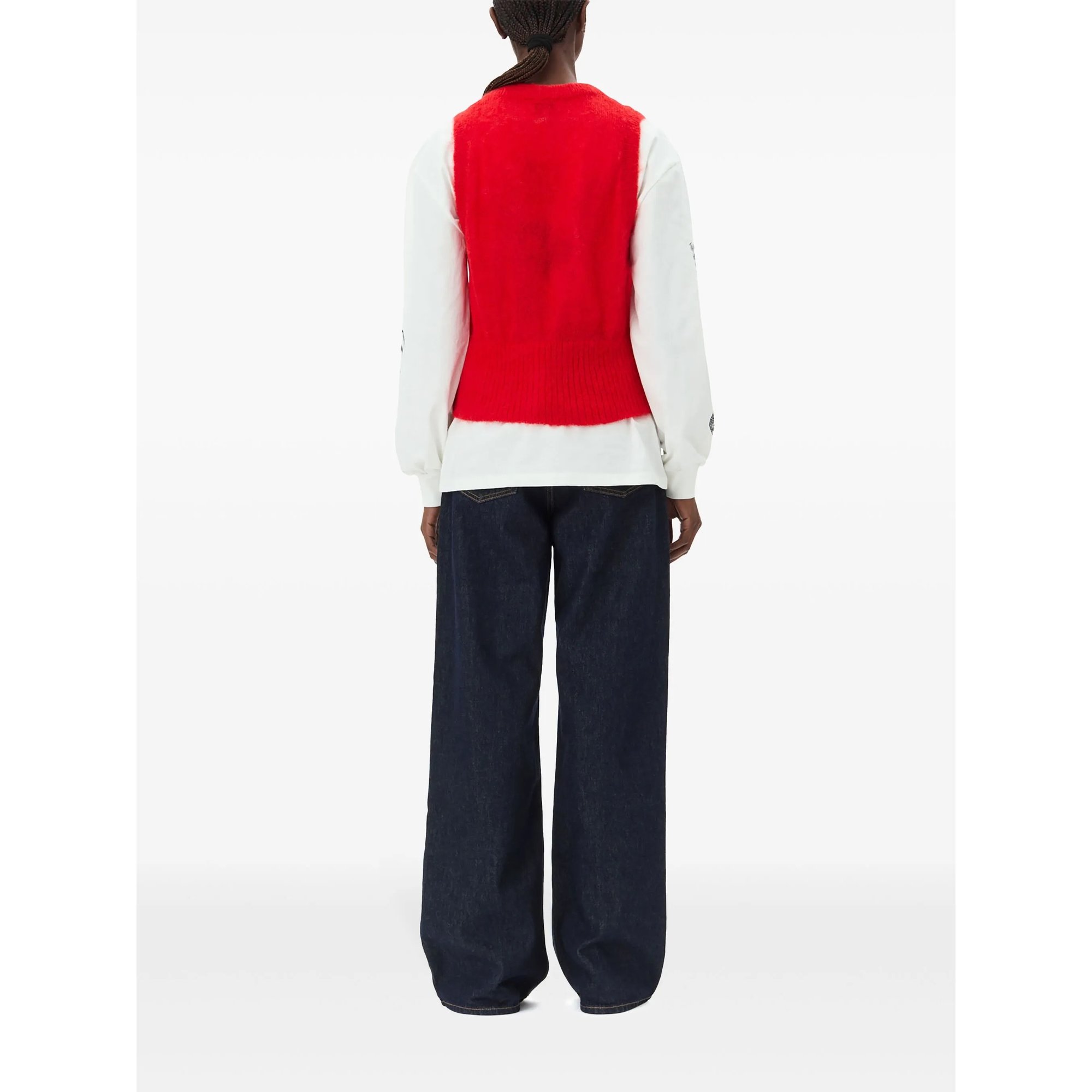 Light Mohair Tie String Vest K2344 Ganni vista3